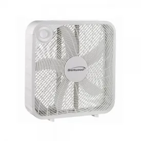 20 in. Slim Compact 3 Speed High Velocity 5 Blade Box Fan, White