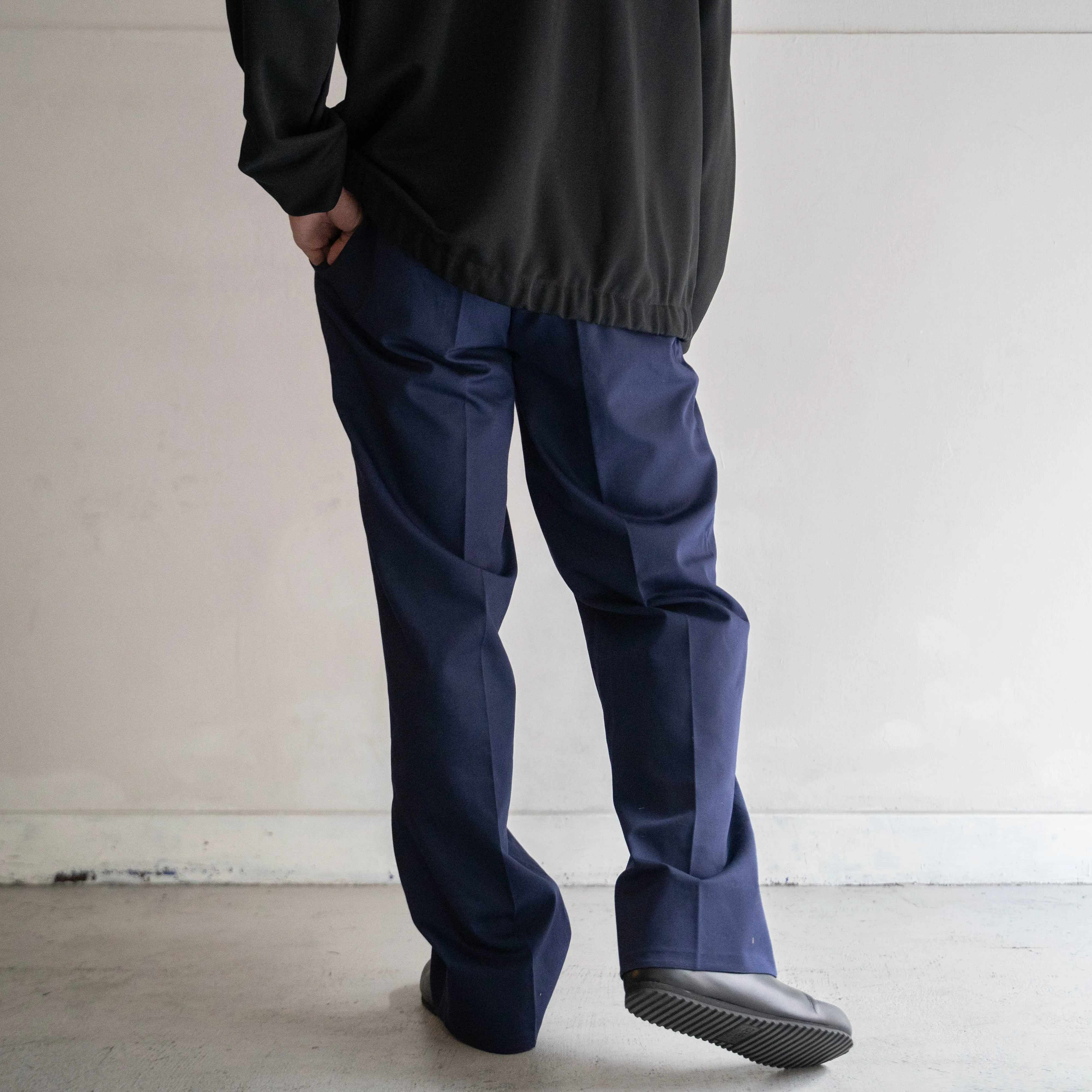 2000s Italian military navy one tuck slacks 'dead stock'