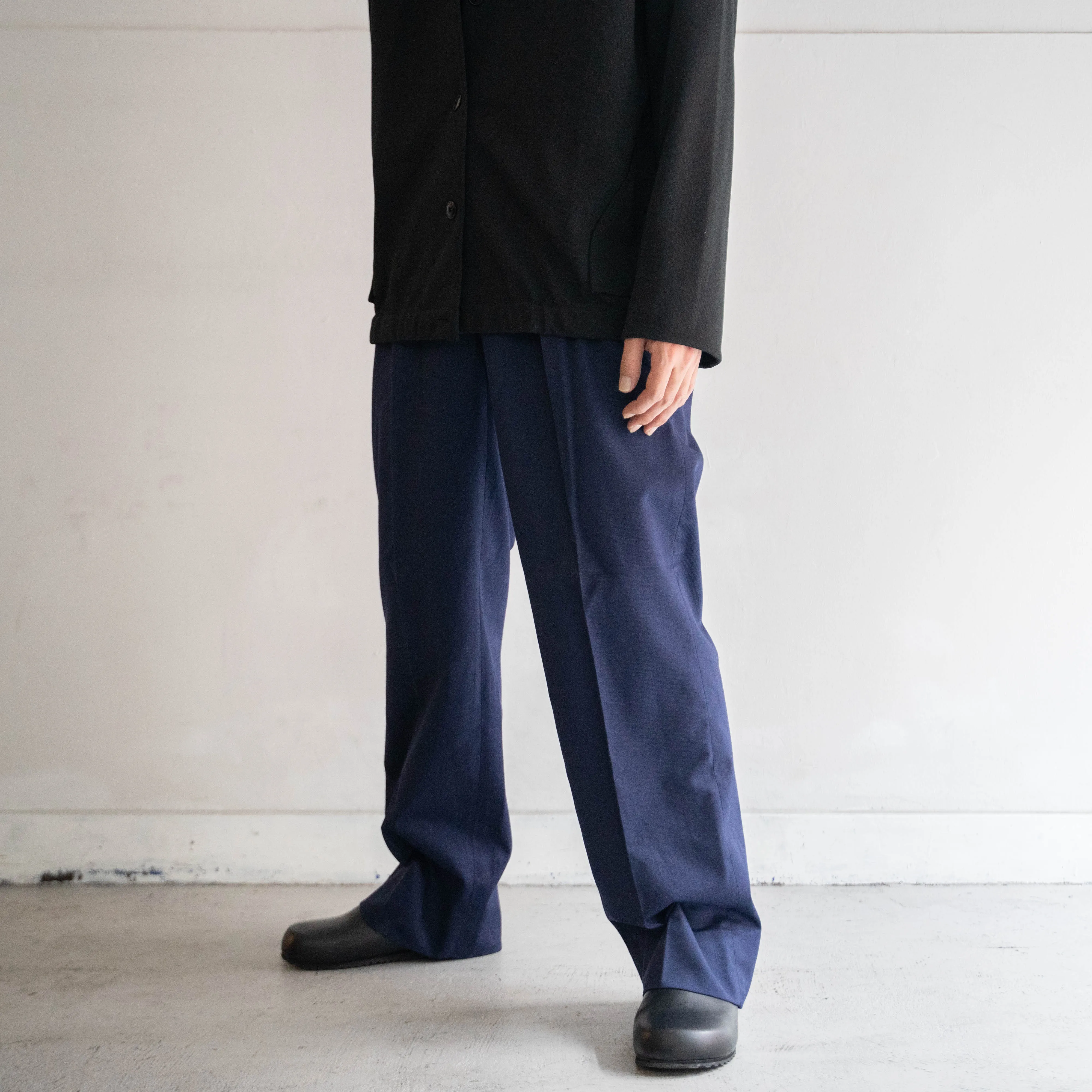 2000s Italian military navy one tuck slacks 'dead stock'