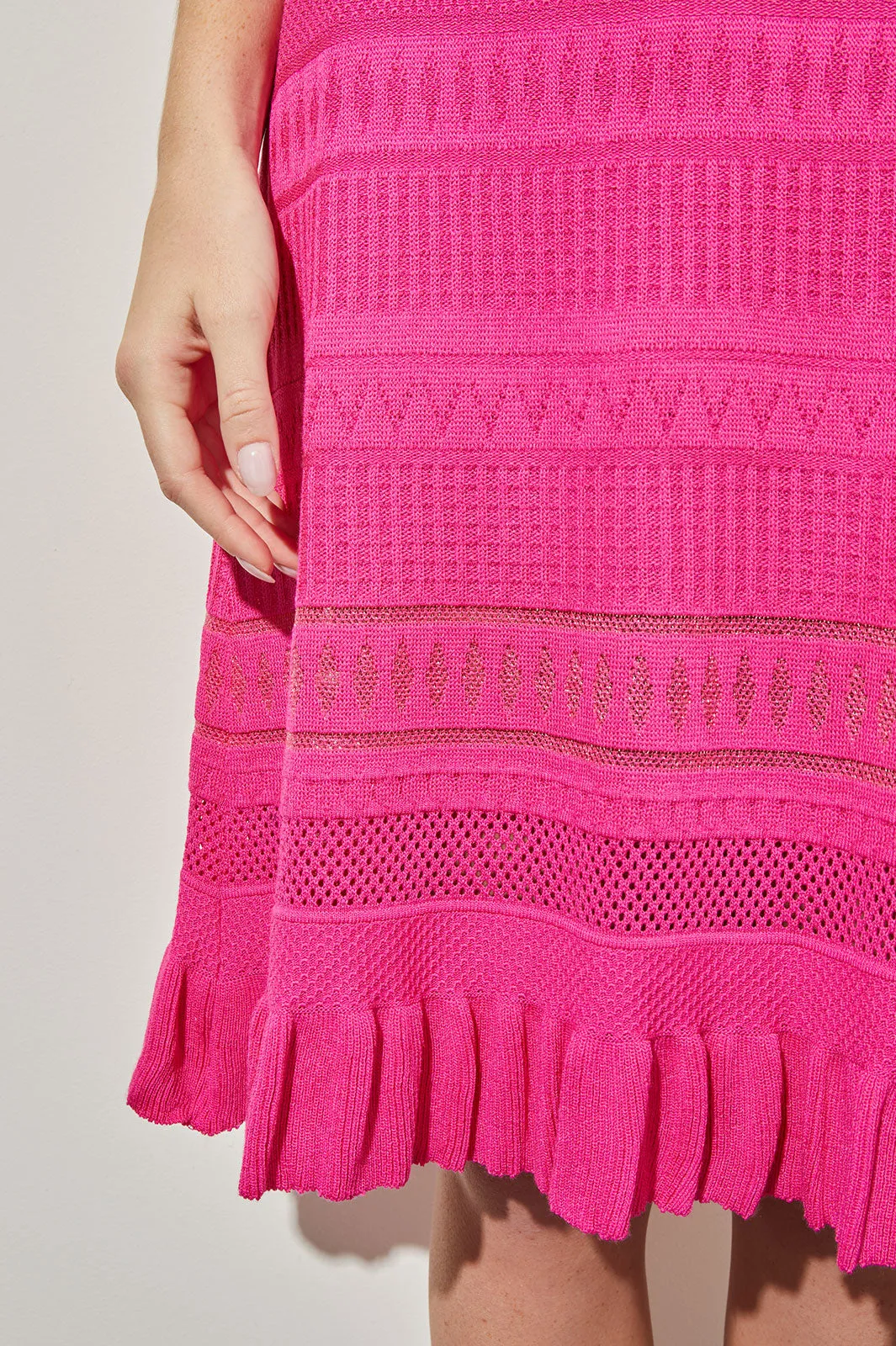 A-Line Dress - Pointelle & Burnout Knit