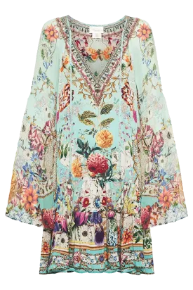 A-Line Gathered Panel Dress