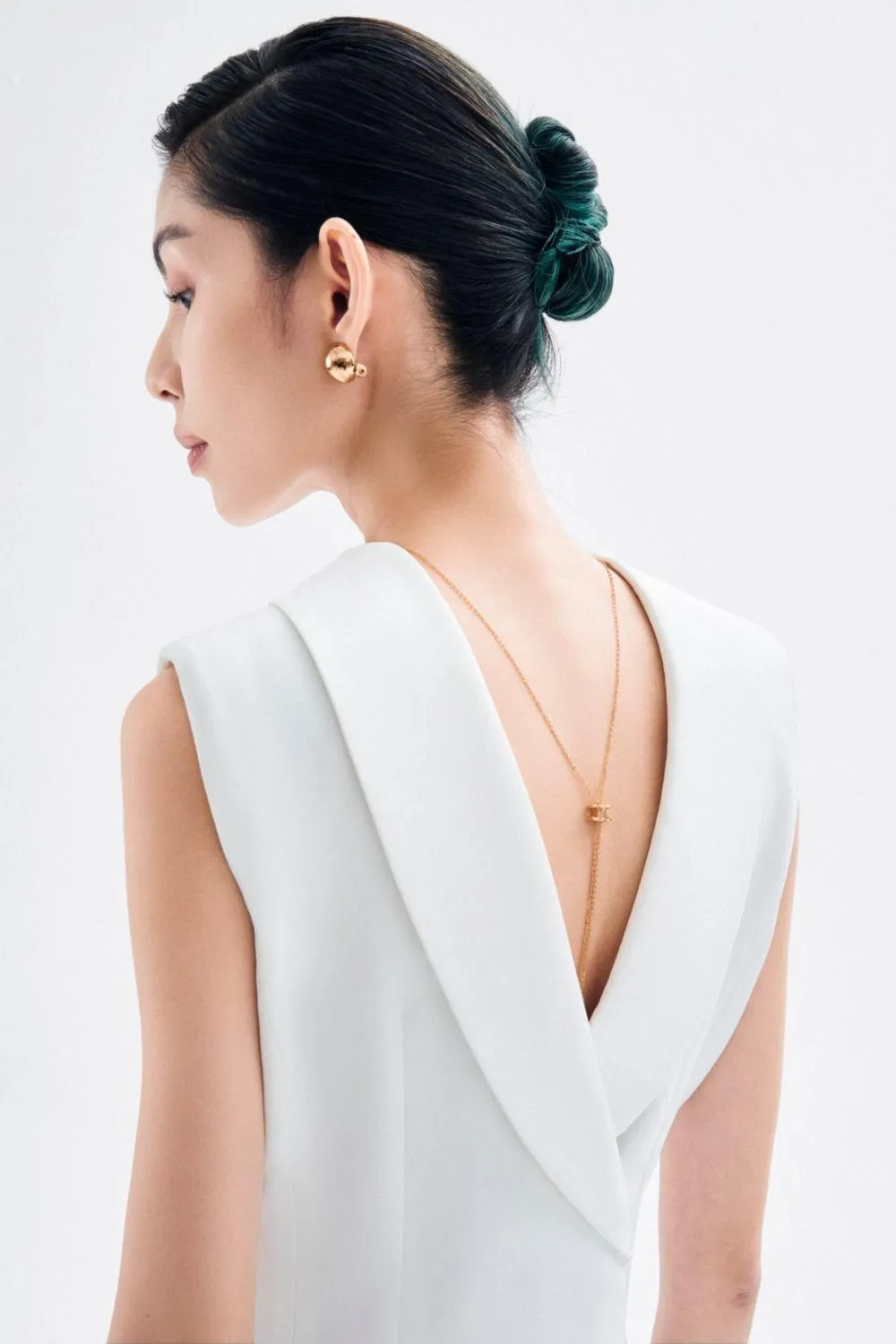 Abigail A-line Sleeveless Crepe Midi Dress