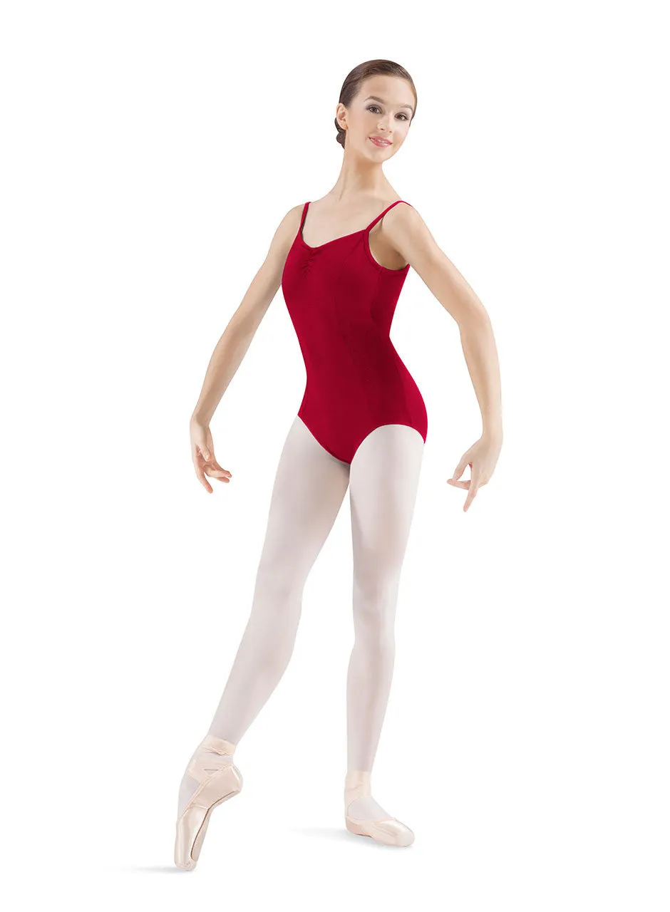 Adult Pinch Seamed Camisole Leotard M210LD - Garnet Red & Seafoam Green