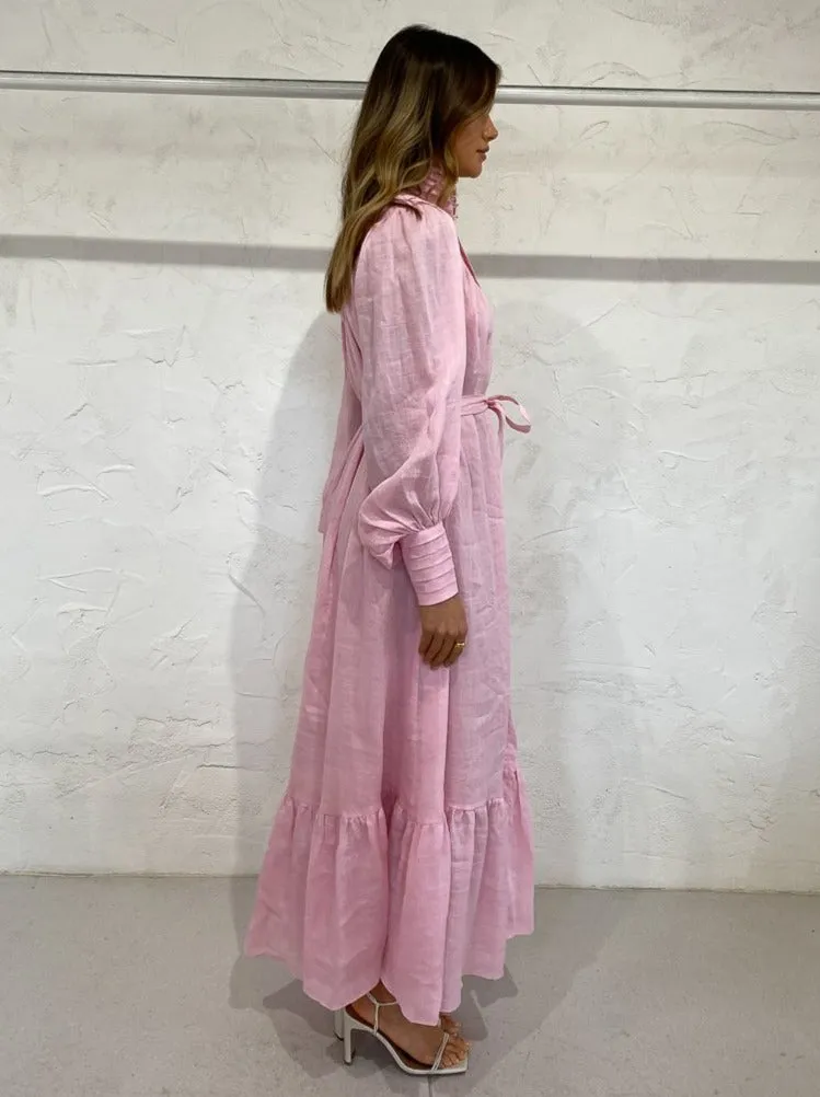 Alemais Halcyon Midi Dress in Candy Pink