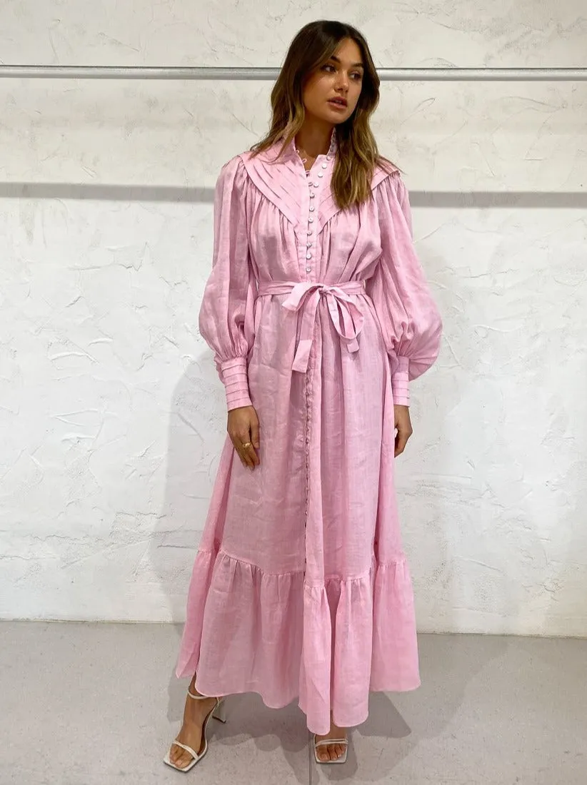 Alemais Halcyon Midi Dress in Candy Pink