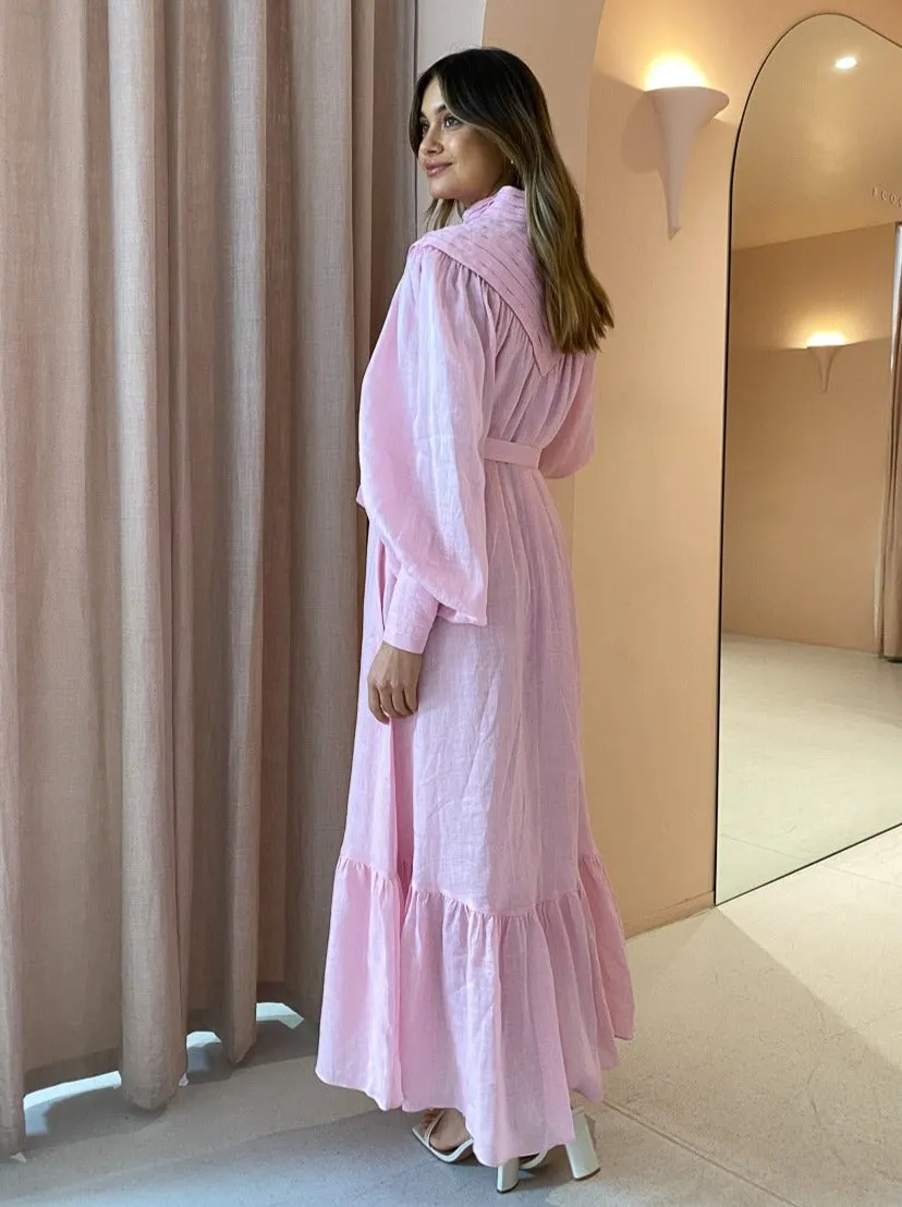 Alemais Halcyon Midi Dress in Candy Pink