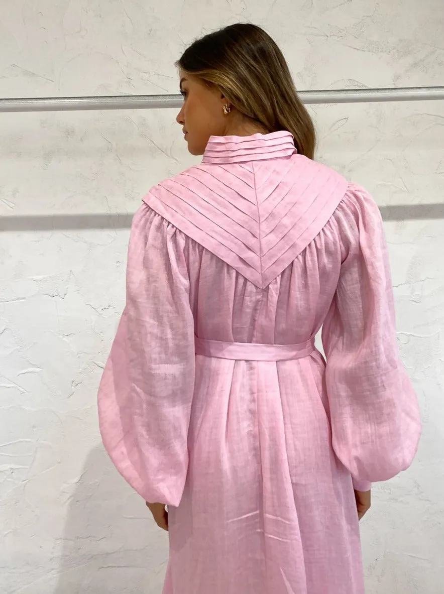 Alemais Halcyon Midi Dress in Candy Pink