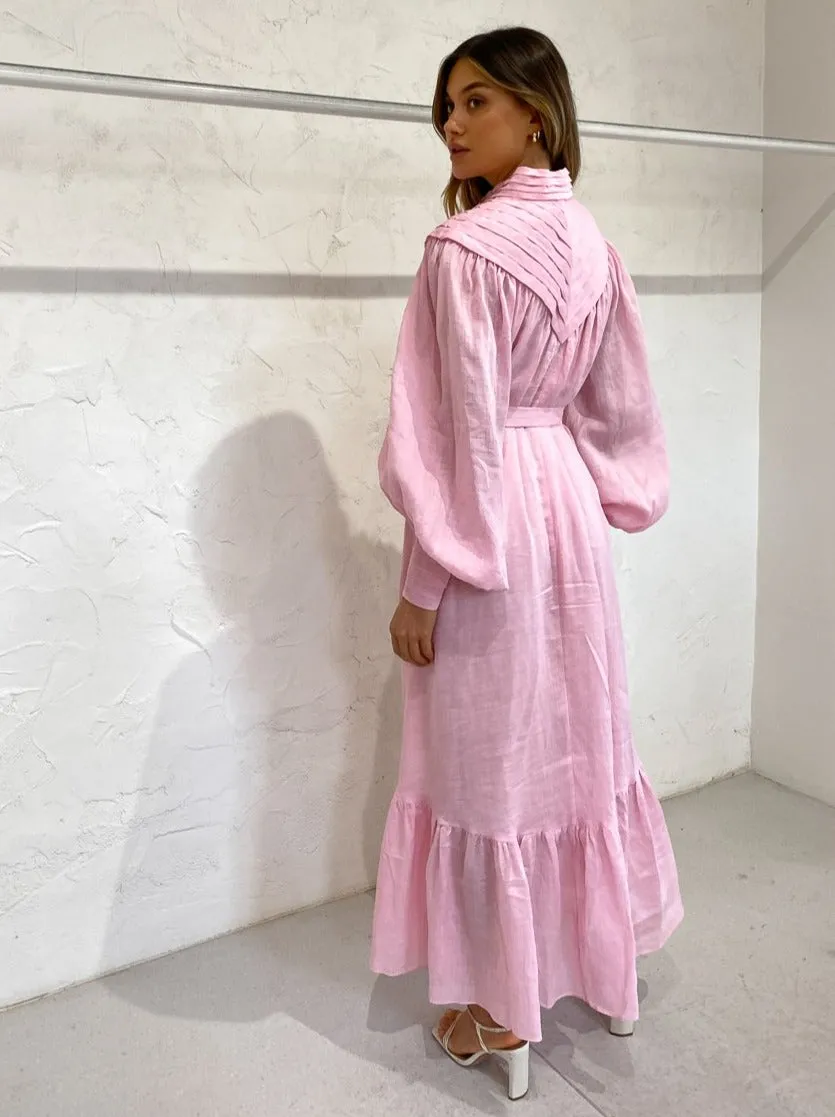 Alemais Halcyon Midi Dress in Candy Pink