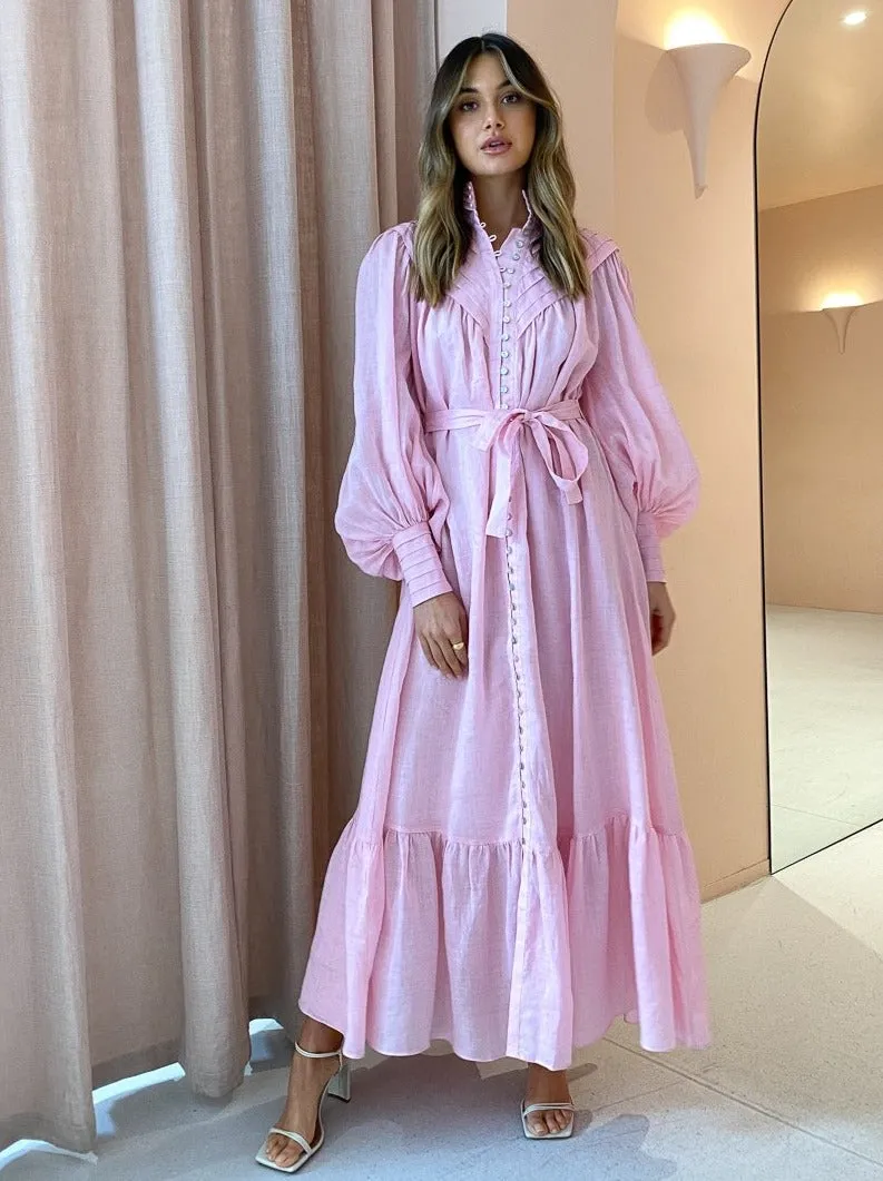 Alemais Halcyon Midi Dress in Candy Pink