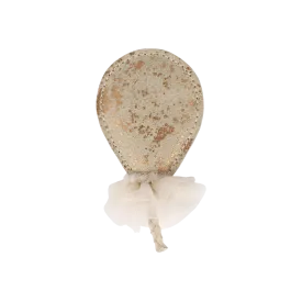 Alja Clip - Cream Metallic Suede Balloon Design Clip