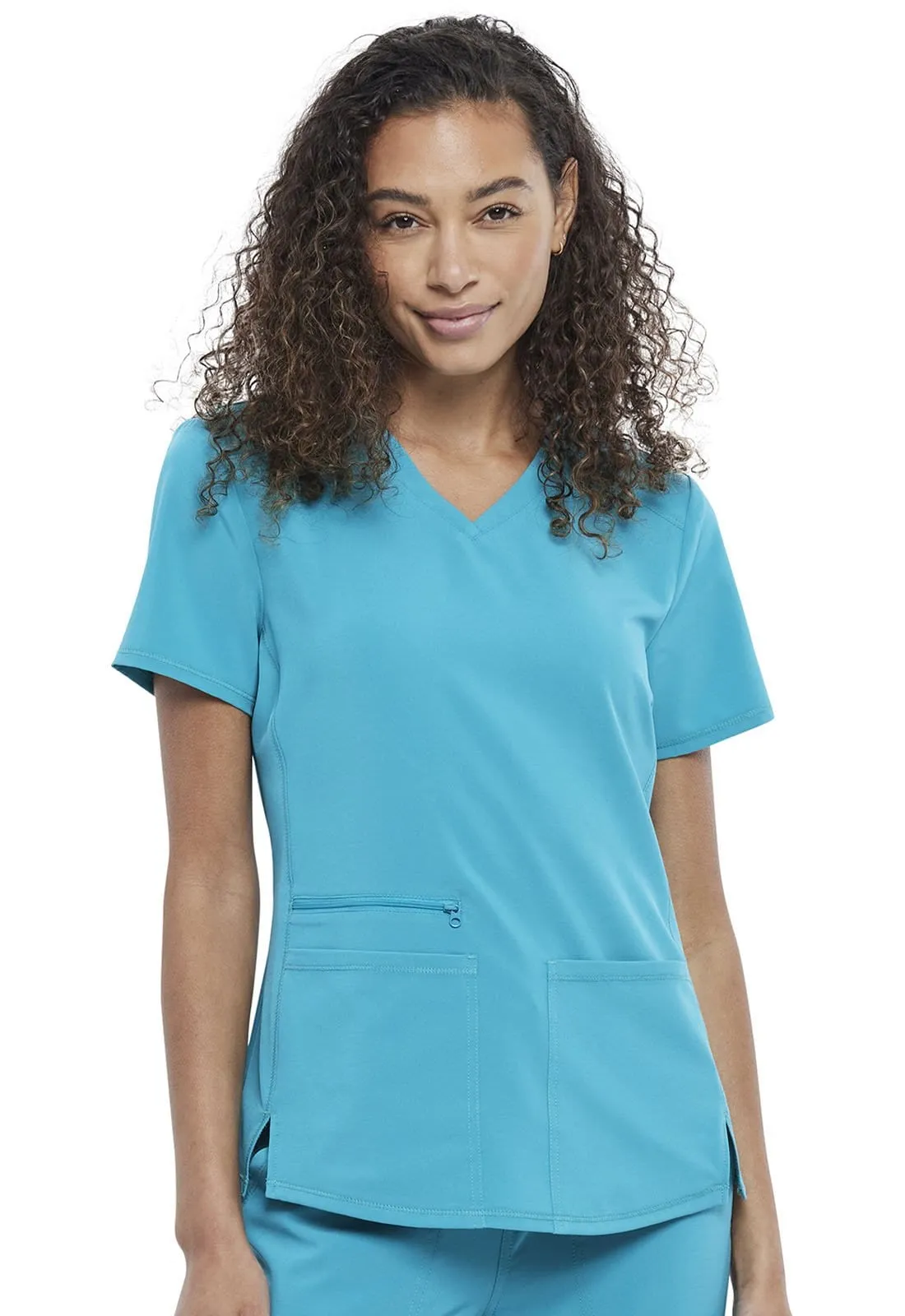 Allura V-Neck Shirttail Scrub Top CKA685