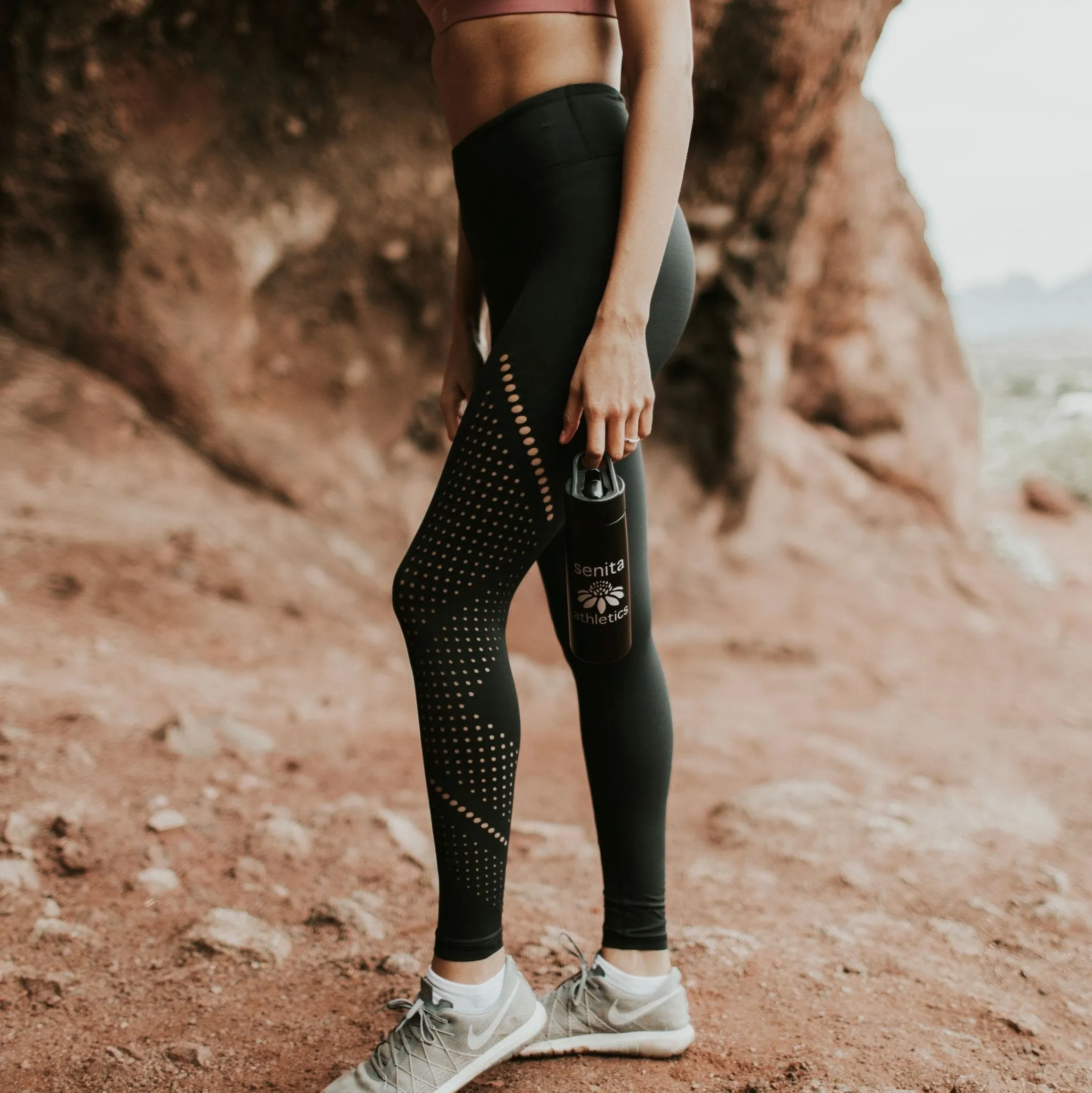 Alpine Laser Cut Leggings - Black