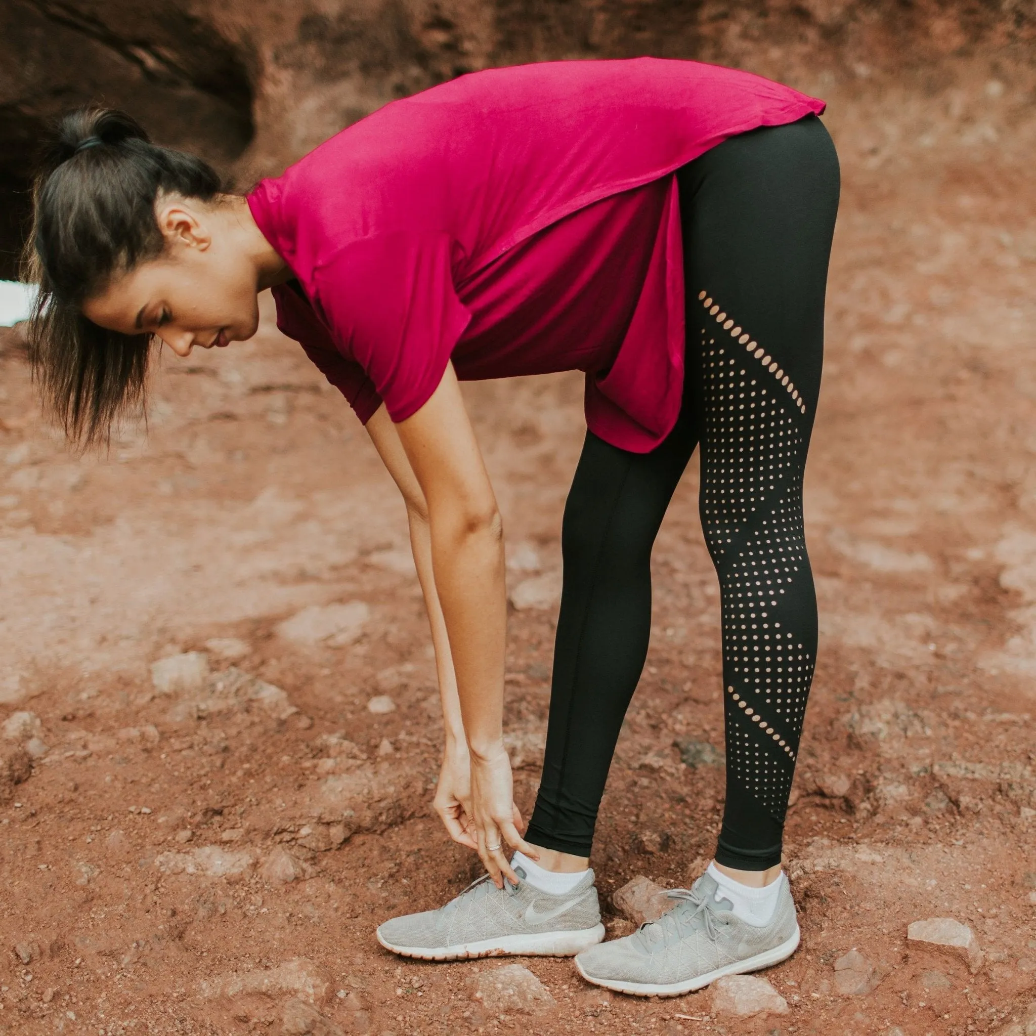Alpine Laser Cut Leggings - Black