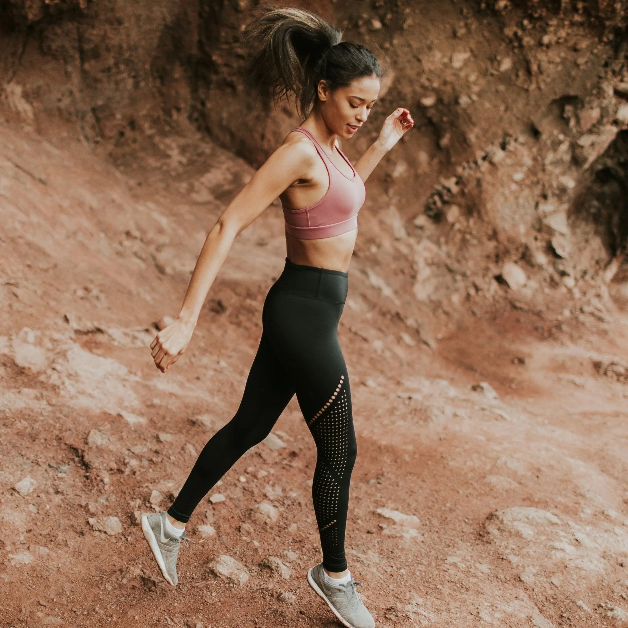 Alpine Laser Cut Leggings - Black