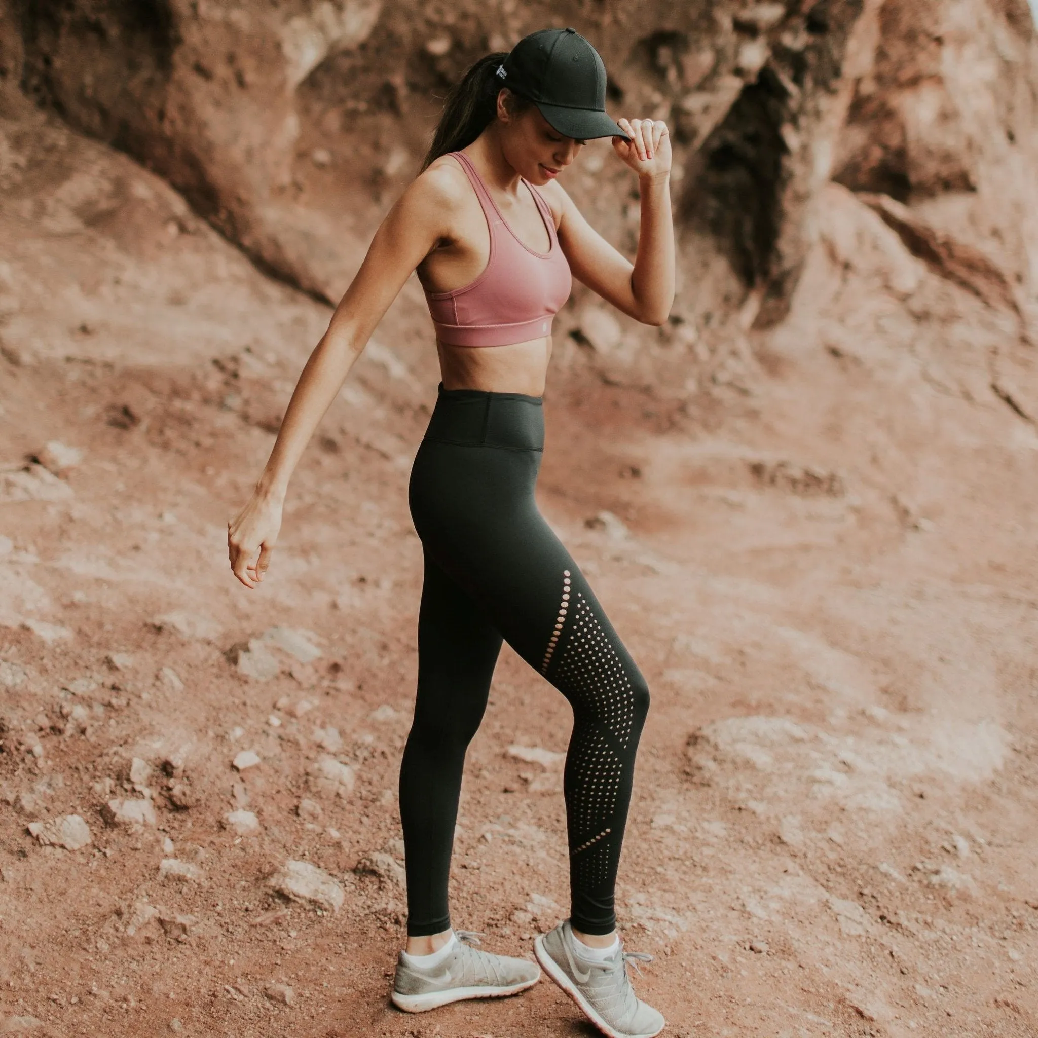 Alpine Laser Cut Leggings - Black