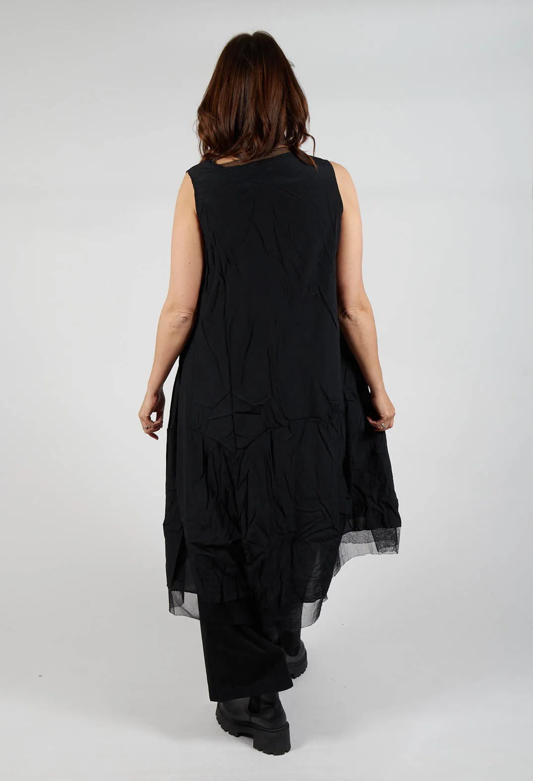 Asymmetrical A-Line Dress in Black