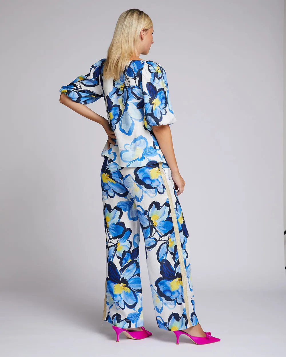 Azure Top - Iris Floral