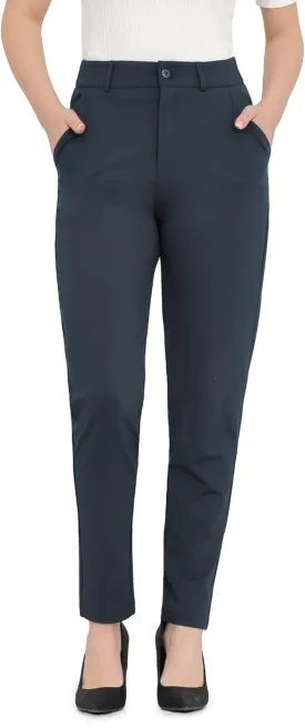 Bamans Womens 27"/29" Dress Pants Work Office Slacks Business Casual Stretch Skinny Leg with Pockets
