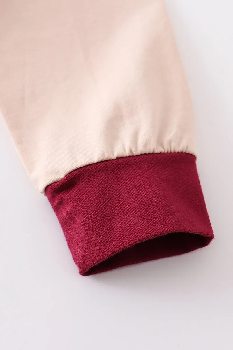 Beige "one thankful boy" top