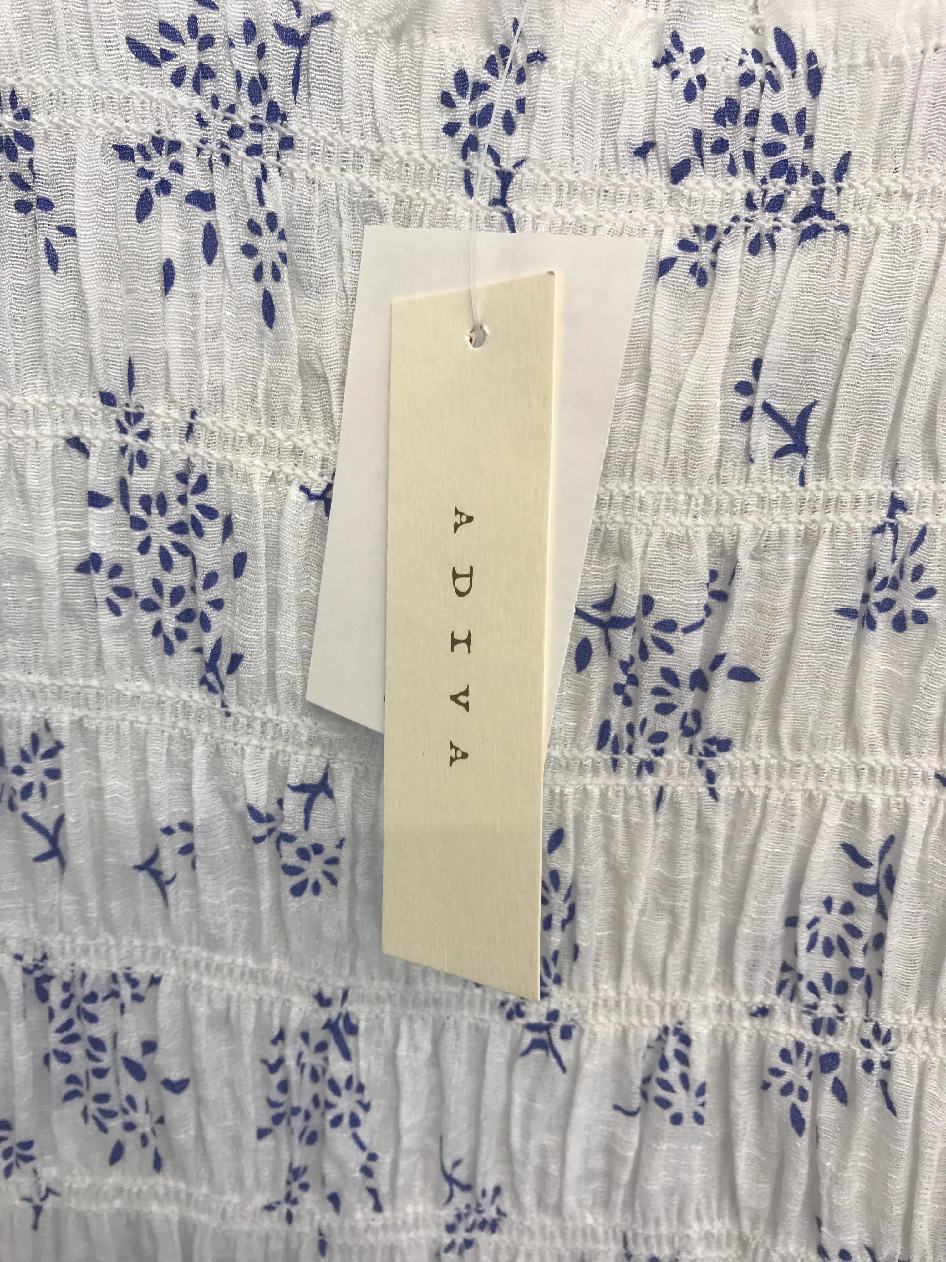 Blue & White Top Long Sleeve By Adive Size: L