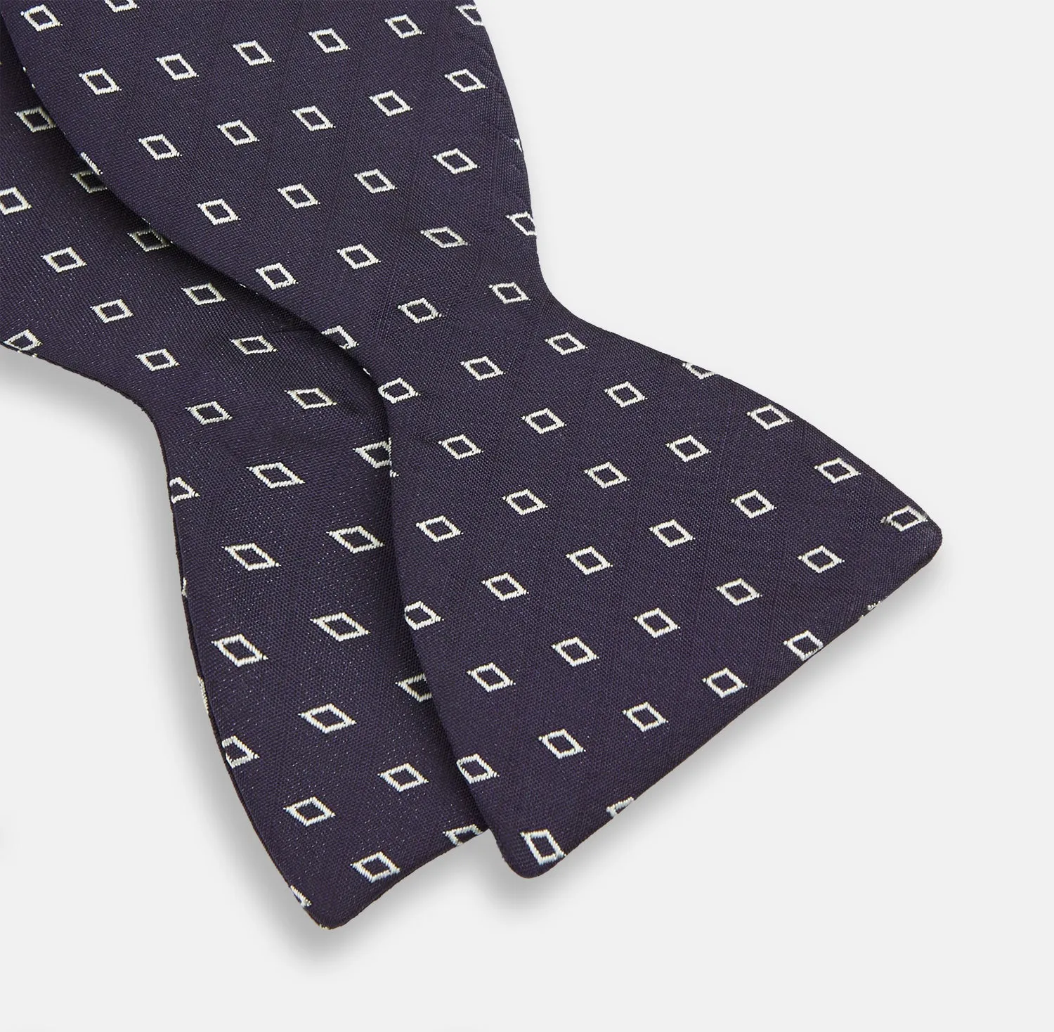 Blue Diamond Silk Bow Tie