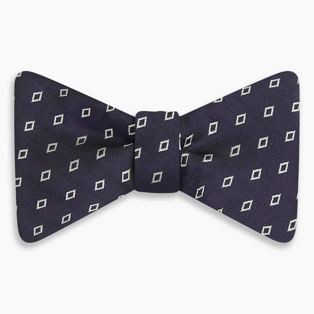 Blue Diamond Silk Bow Tie