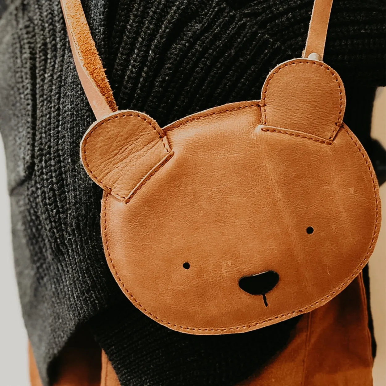 Britta Classic Purse | Bear | Cognac Classic Leather