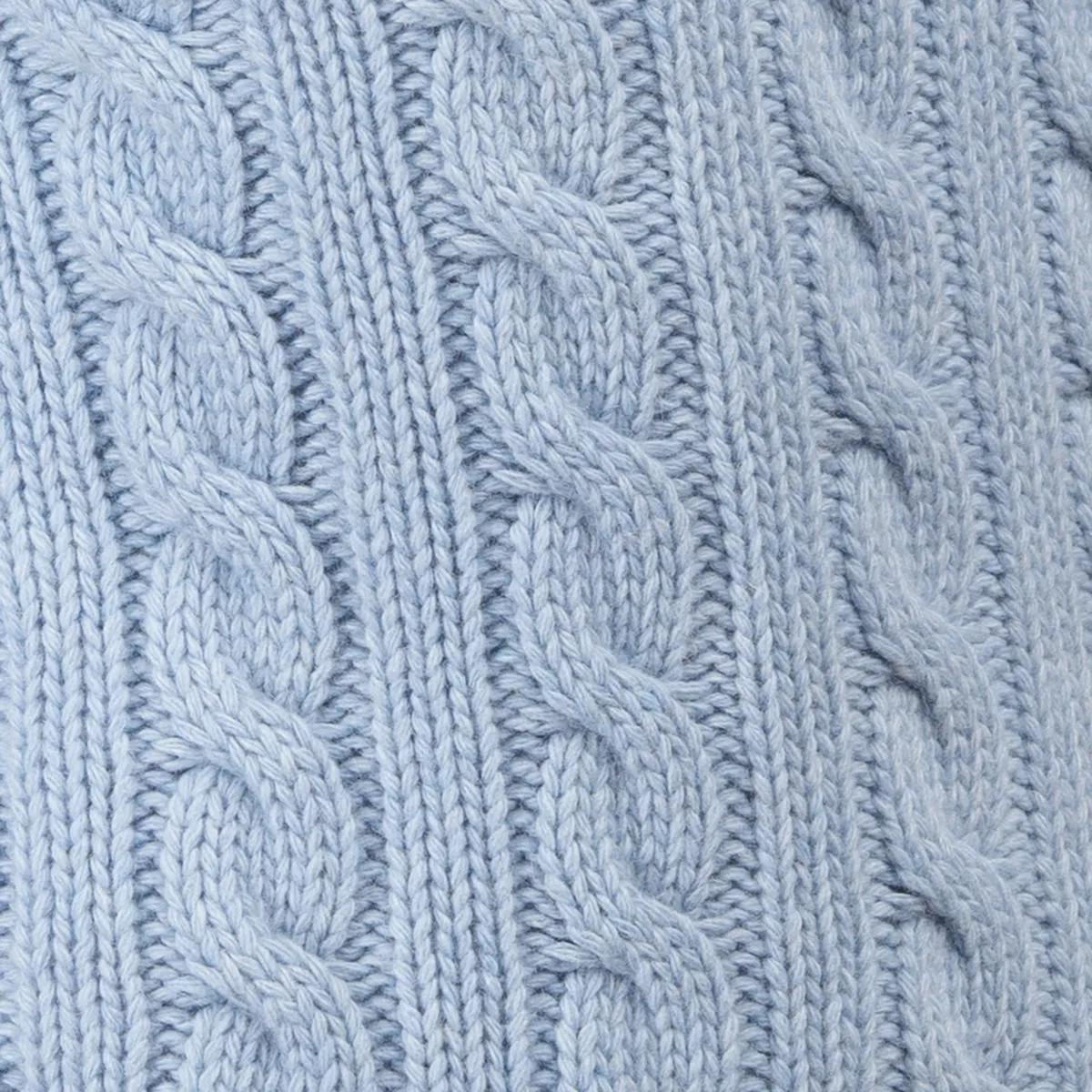 Cable Knit Pullover in Pale Blue
