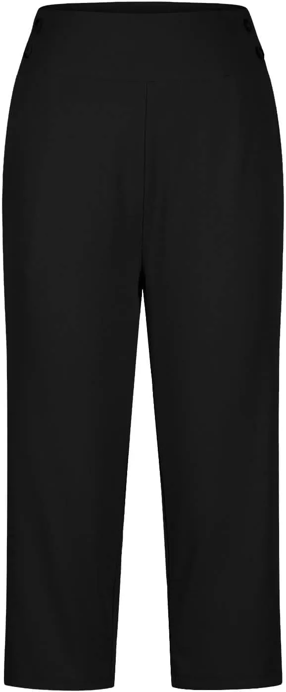 Capri Pants for Women Petite High Waisted Yoga Capris with Pockets Stretch Cropped Running Workout Leggings Slacks