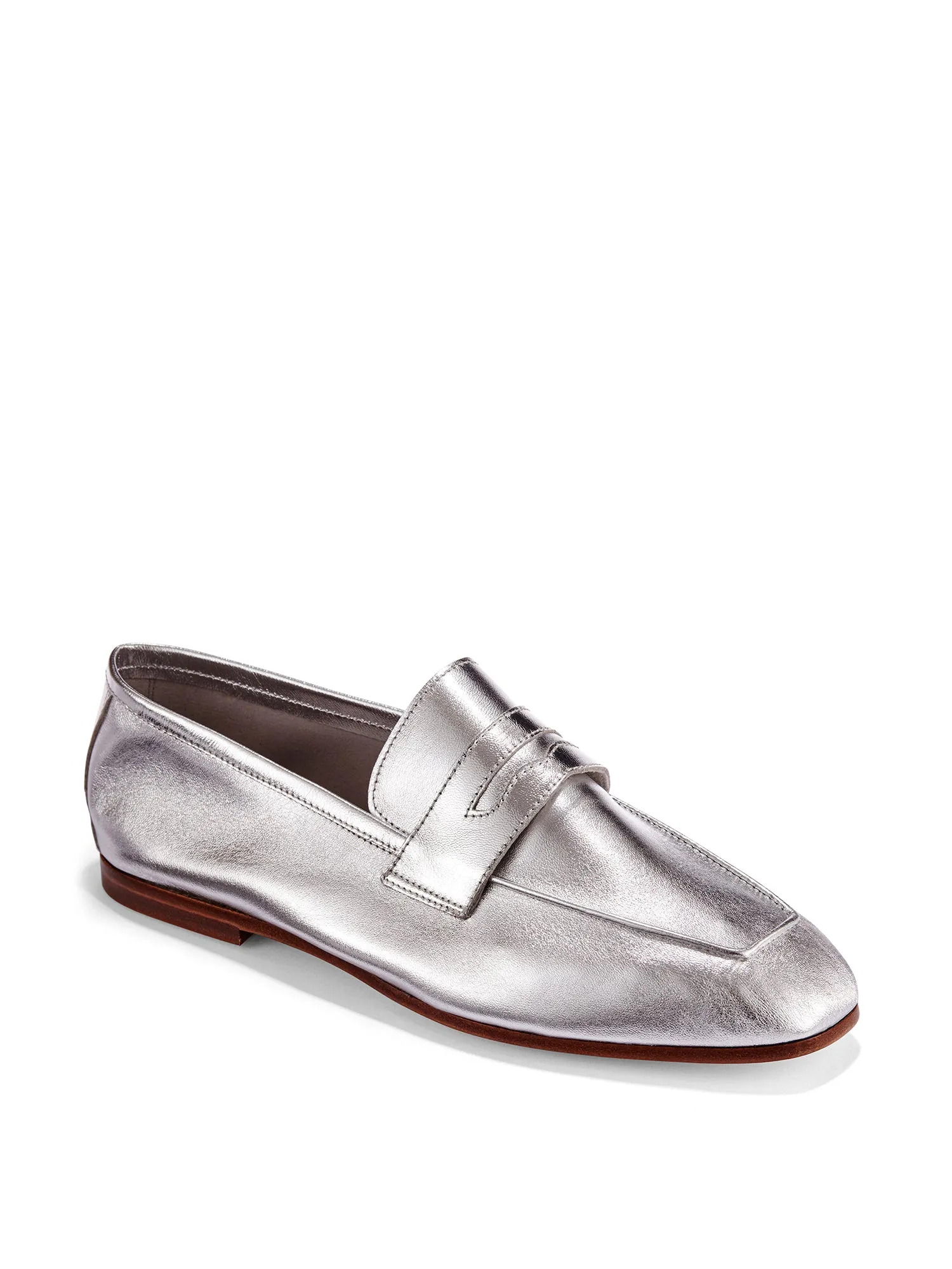 Classic Metallic Leather Loafer