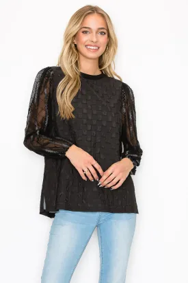 Connie Textured Lace Top