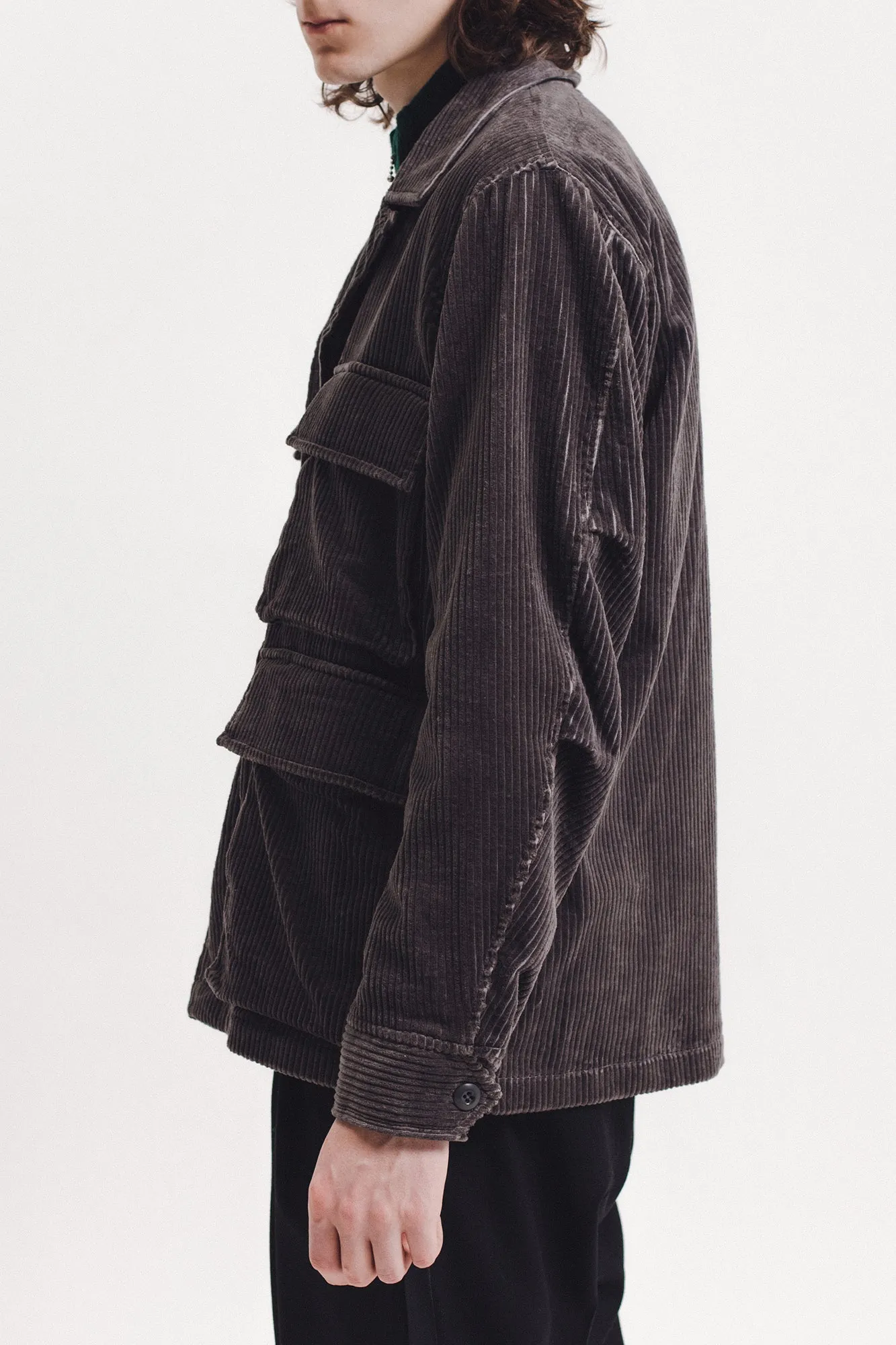 Corduroy Twill Field Jacket - Grey