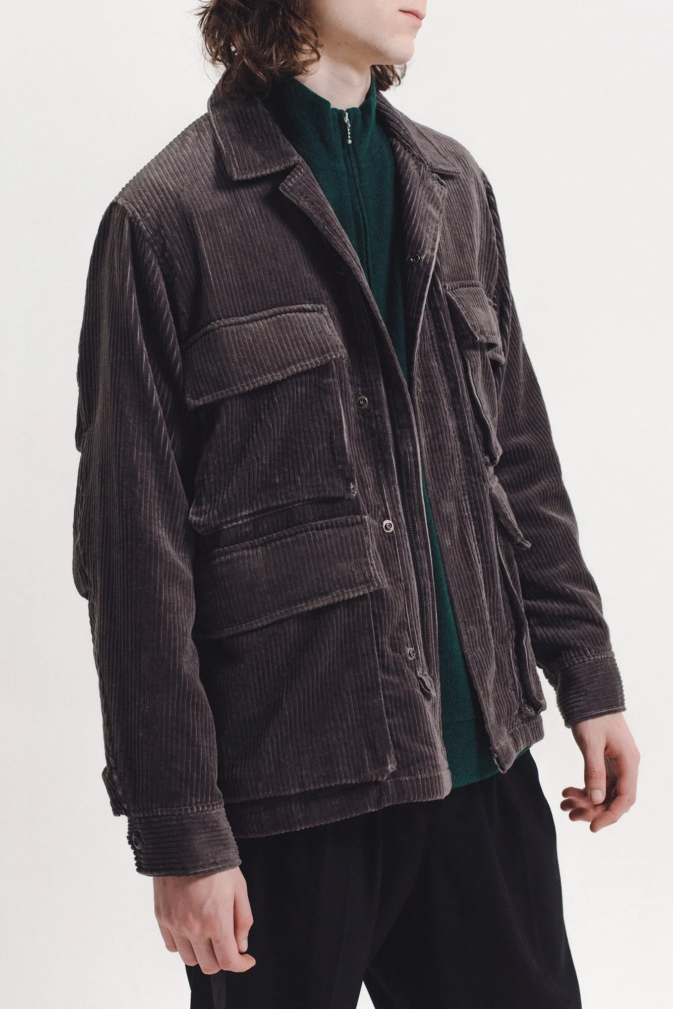 Corduroy Twill Field Jacket - Grey