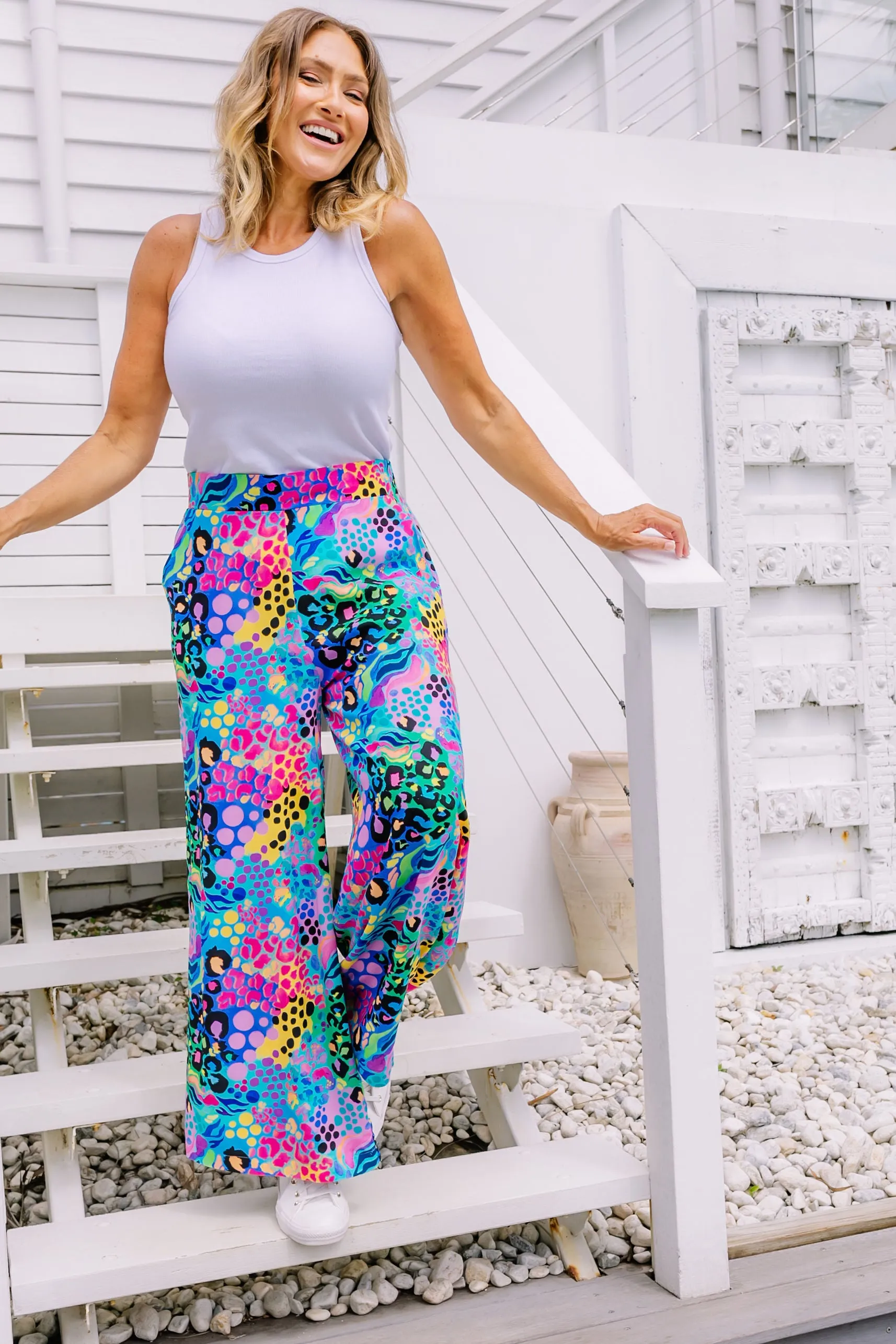 Cosmic Pants in Kasey Rainbow Electric Leopard