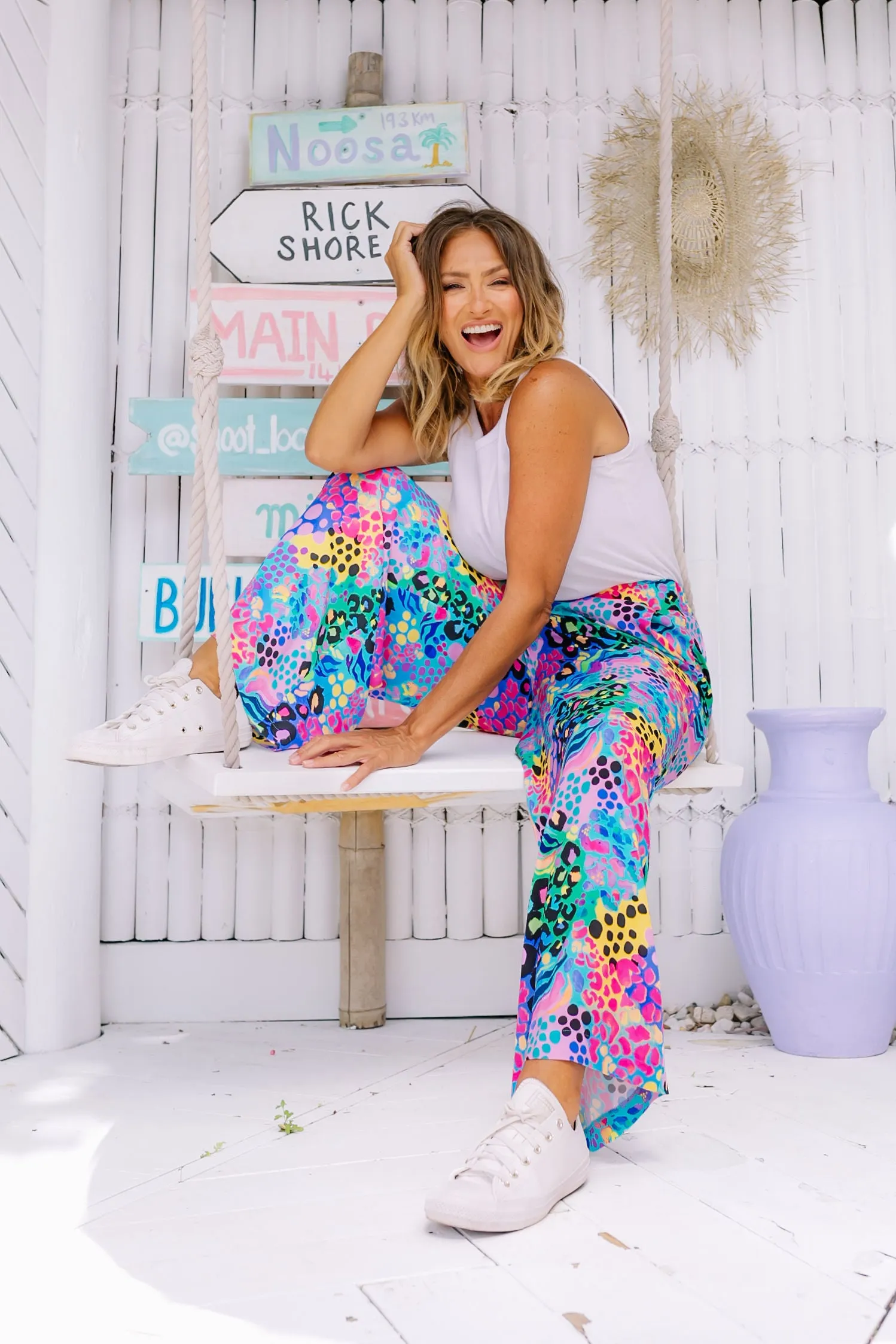 Cosmic Pants in Kasey Rainbow Electric Leopard