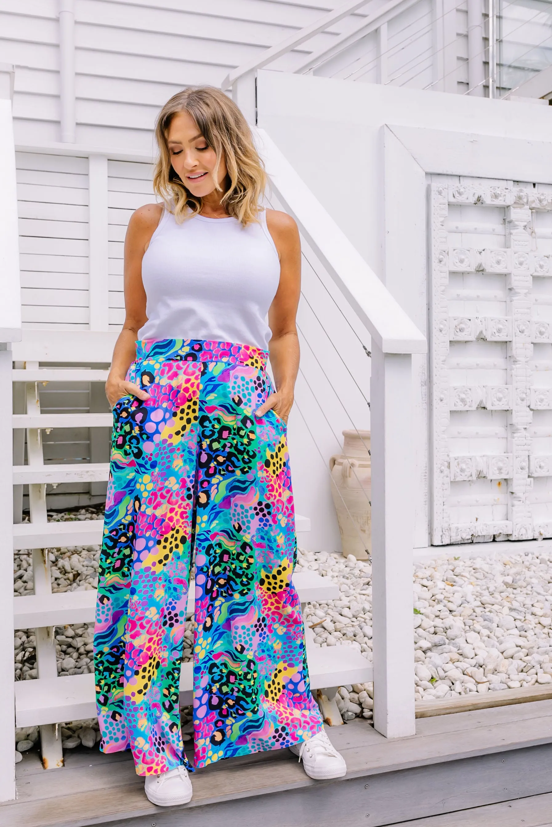 Cosmic Pants in Kasey Rainbow Electric Leopard