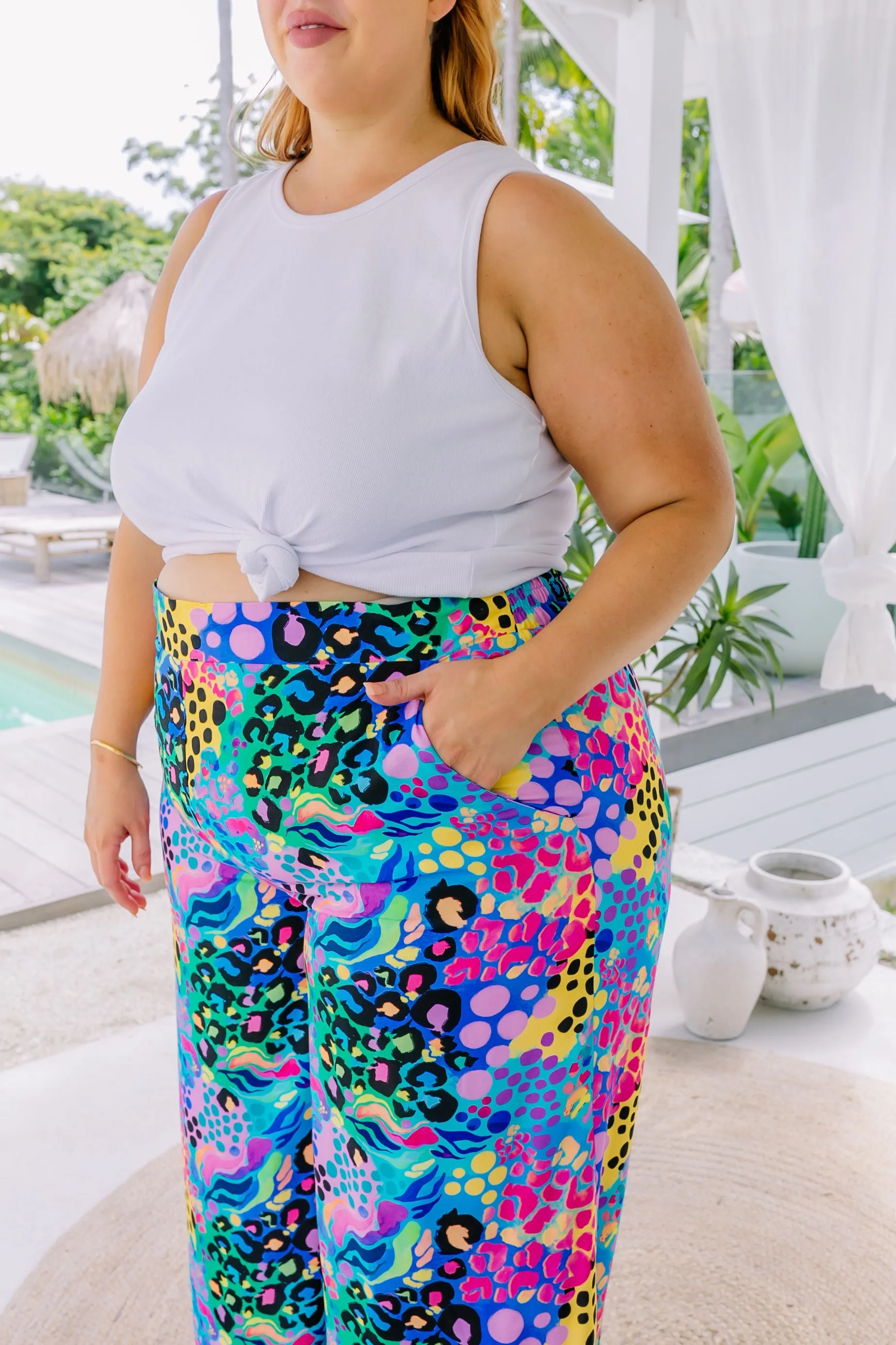 Cosmic Pants in Kasey Rainbow Electric Leopard