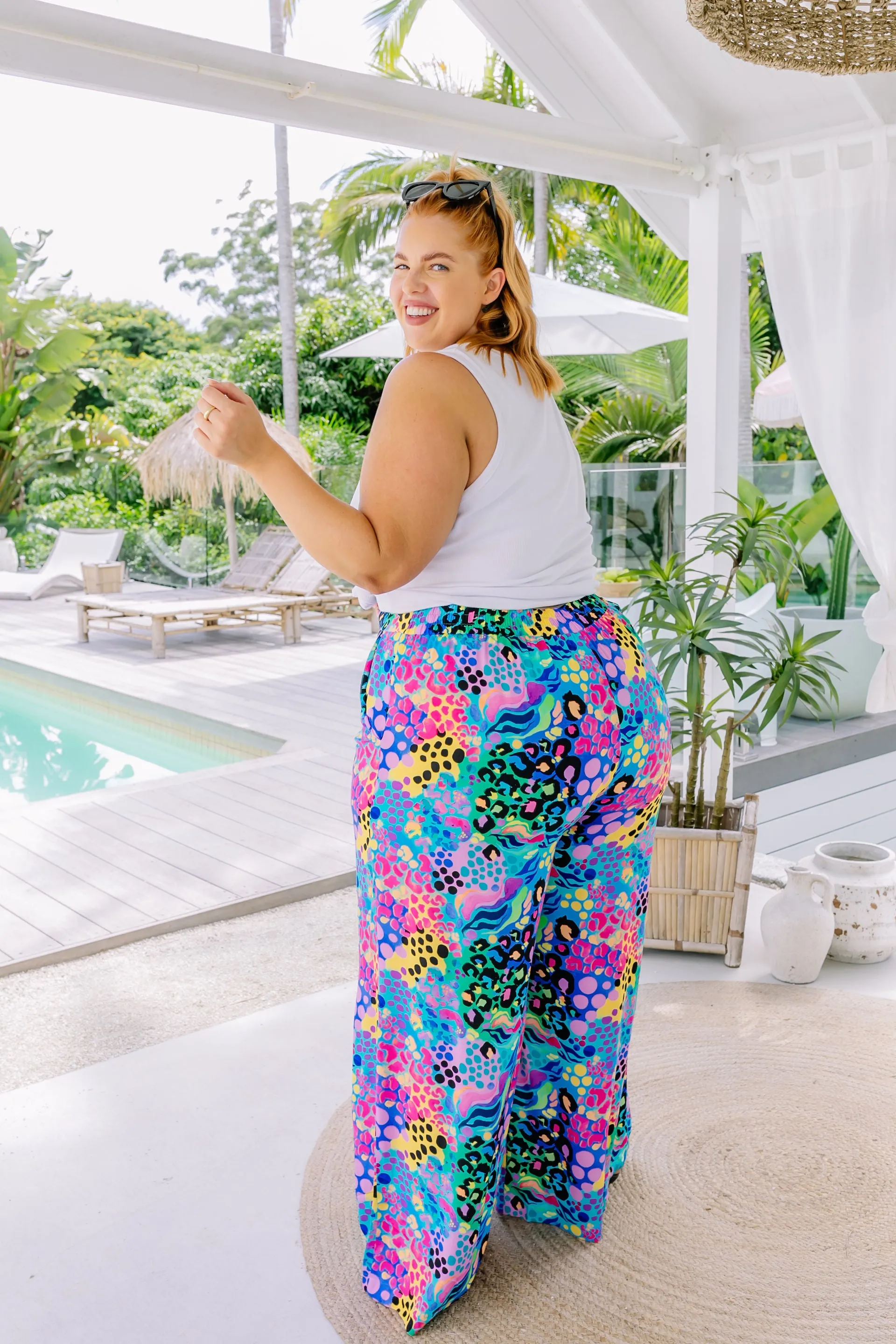 Cosmic Pants in Kasey Rainbow Electric Leopard
