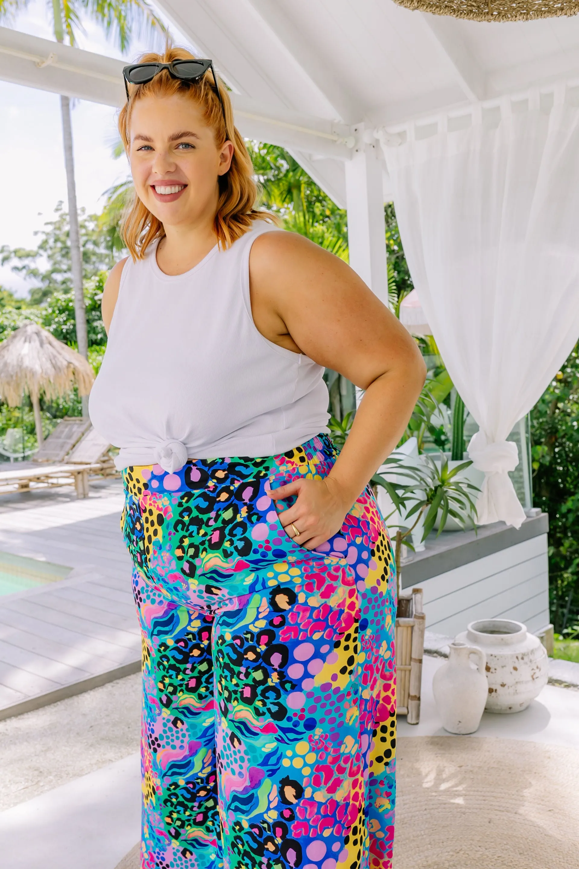 Cosmic Pants in Kasey Rainbow Electric Leopard