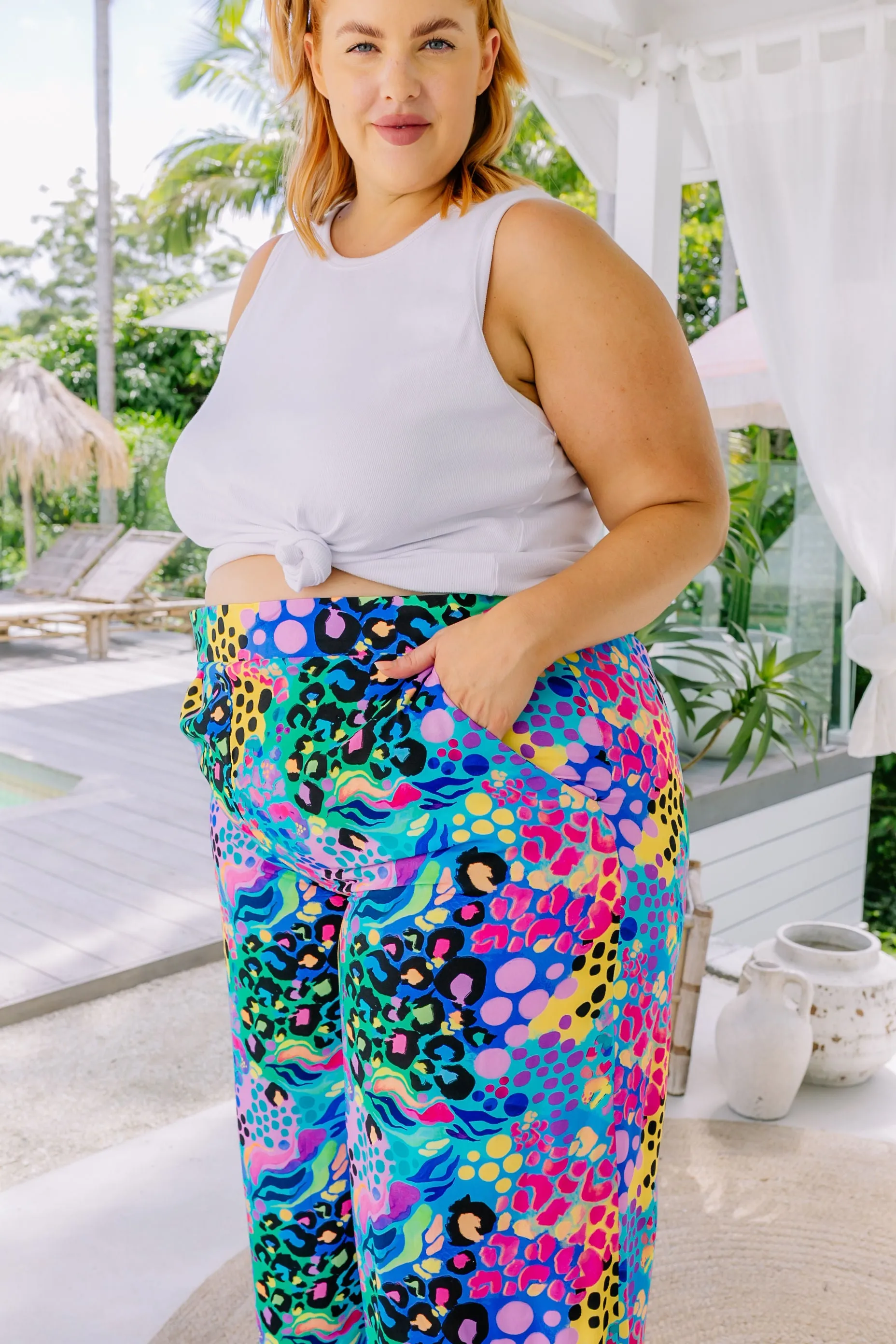Cosmic Pants in Kasey Rainbow Electric Leopard