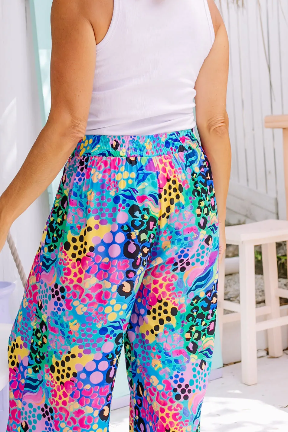 Cosmic Pants in Kasey Rainbow Electric Leopard