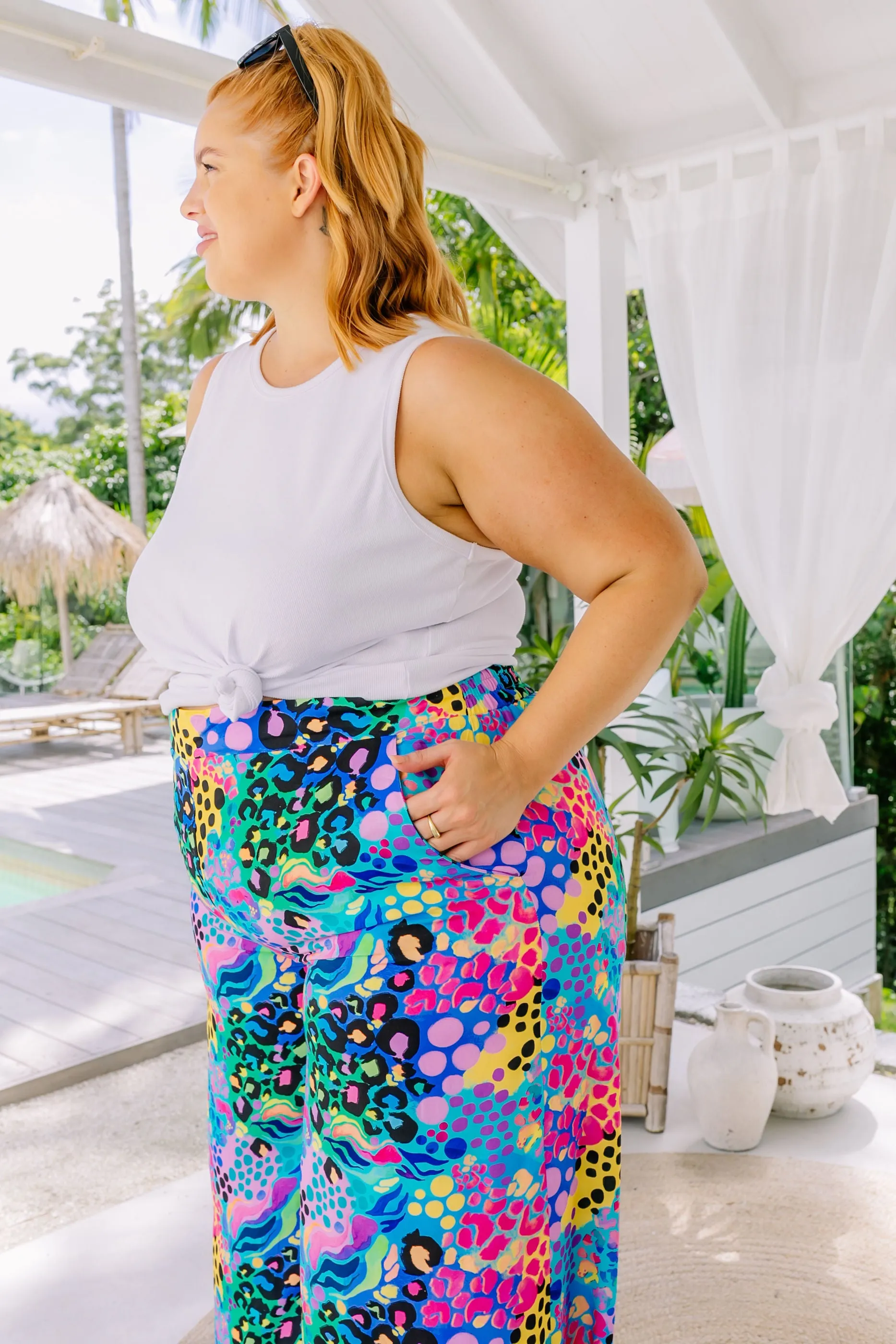 Cosmic Pants in Kasey Rainbow Electric Leopard