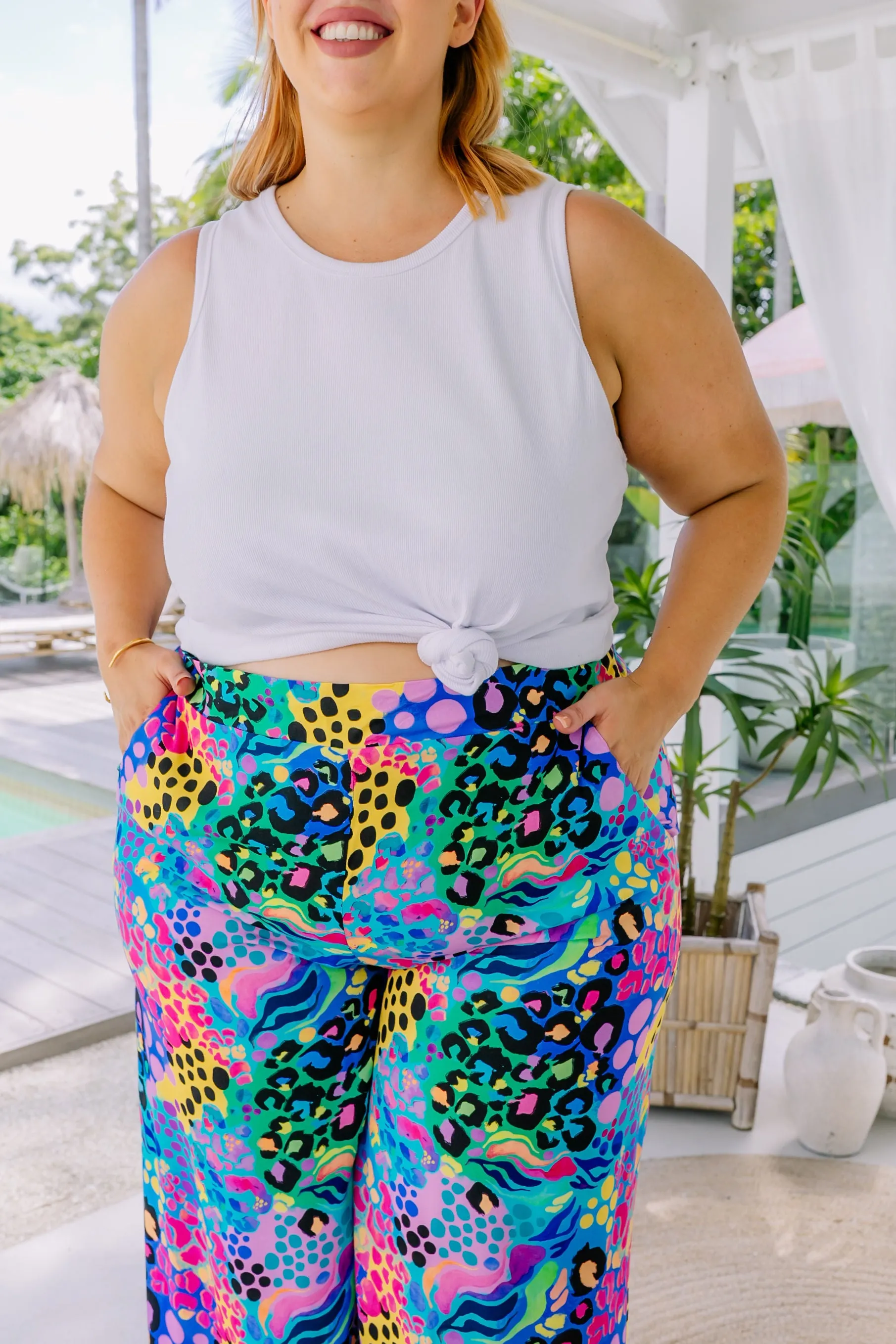 Cosmic Pants in Kasey Rainbow Electric Leopard