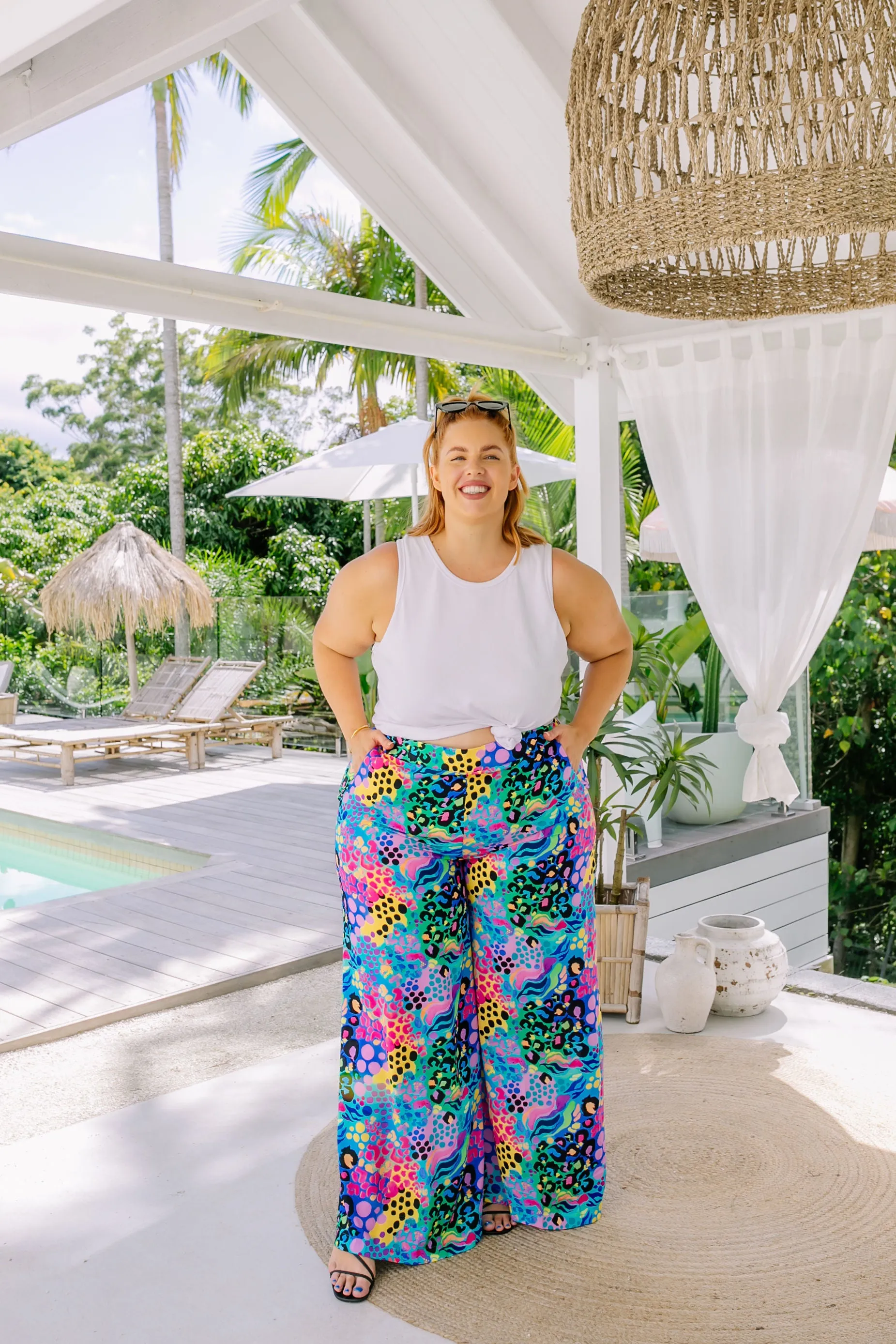 Cosmic Pants in Kasey Rainbow Electric Leopard