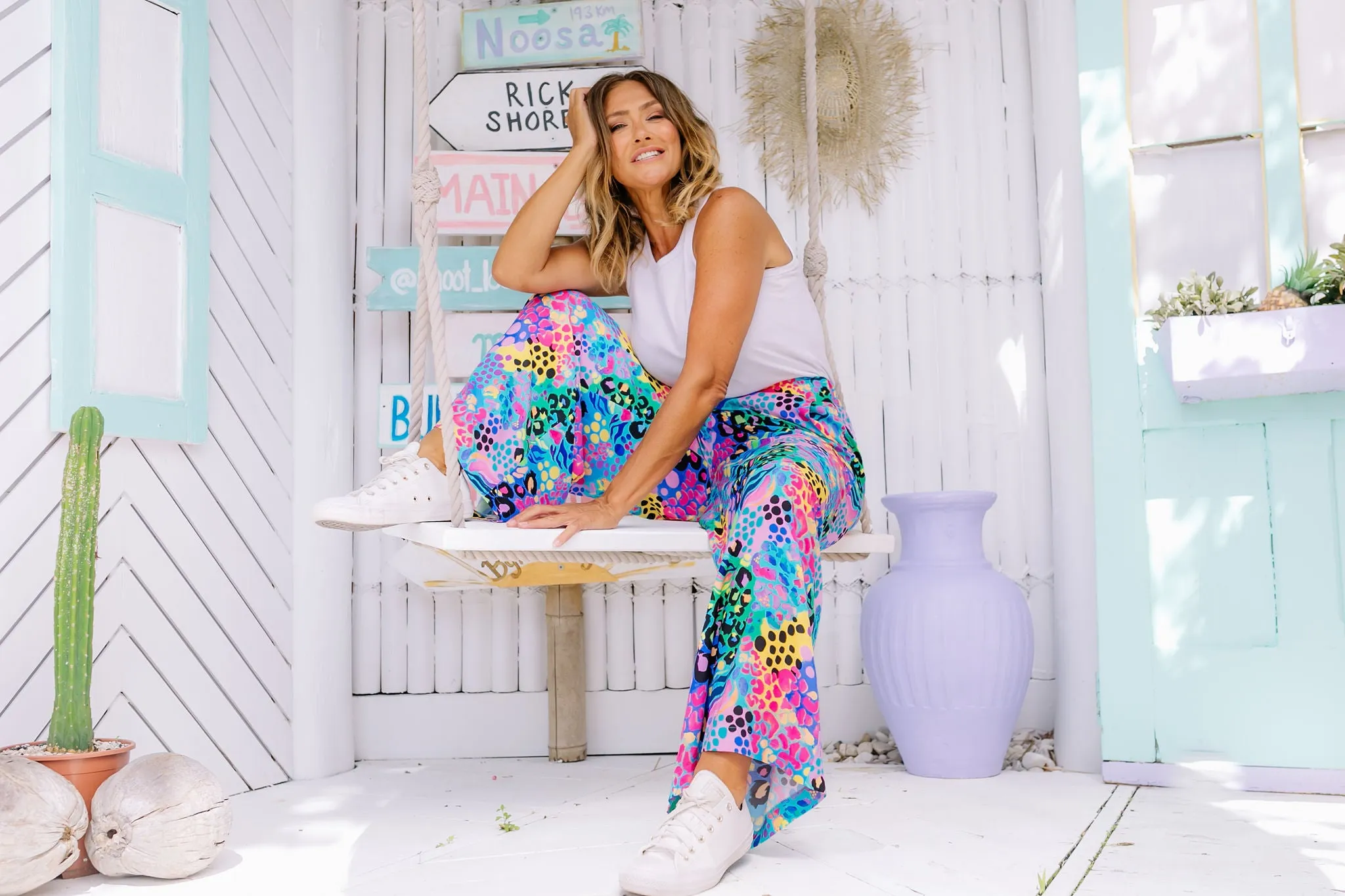 Cosmic Pants in Kasey Rainbow Electric Leopard