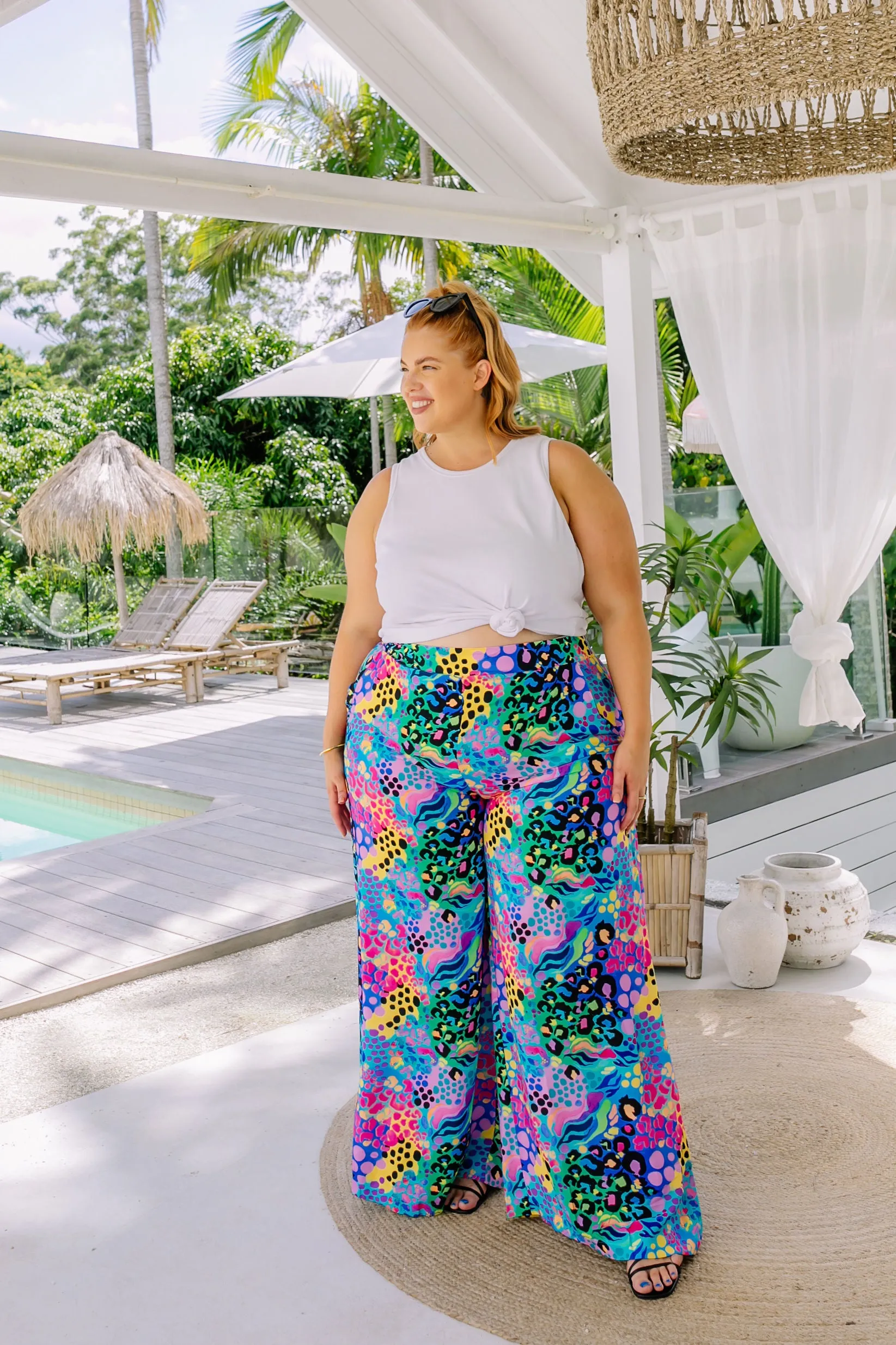 Cosmic Pants in Kasey Rainbow Electric Leopard