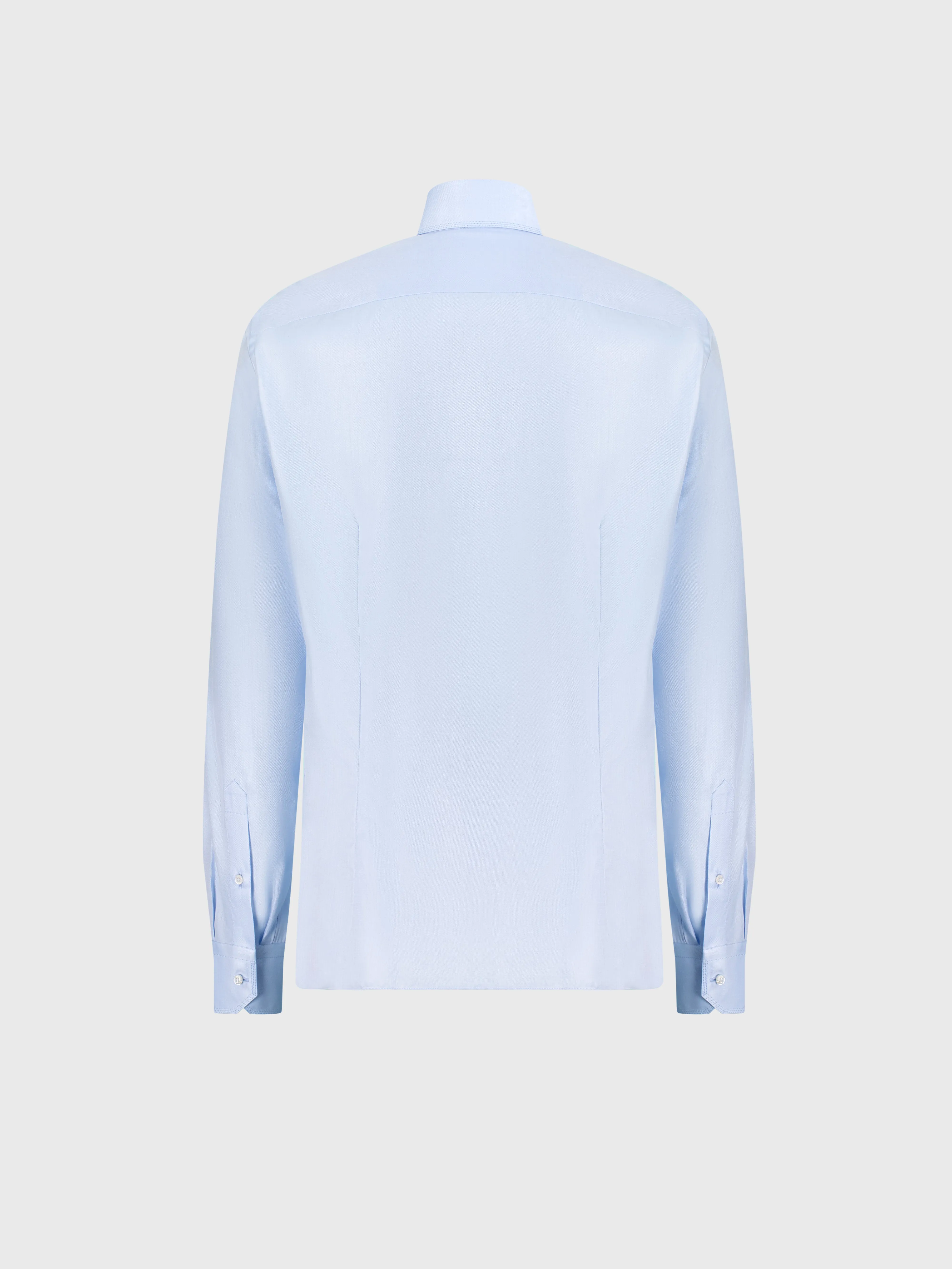 Cotton Shirt with Triple Stitching Sky