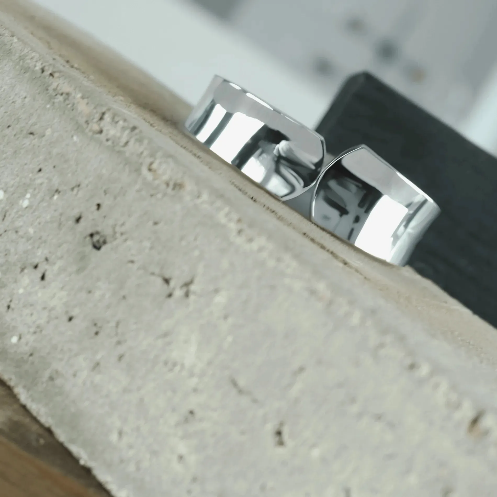 Courage Waterproof Minimalistic Statement Bangle Bracelet Silver Plating