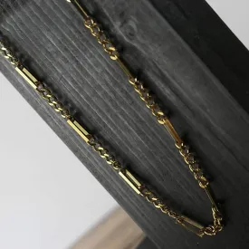 Courage Waterproof Multi Link Necklace 18K Gold Plating