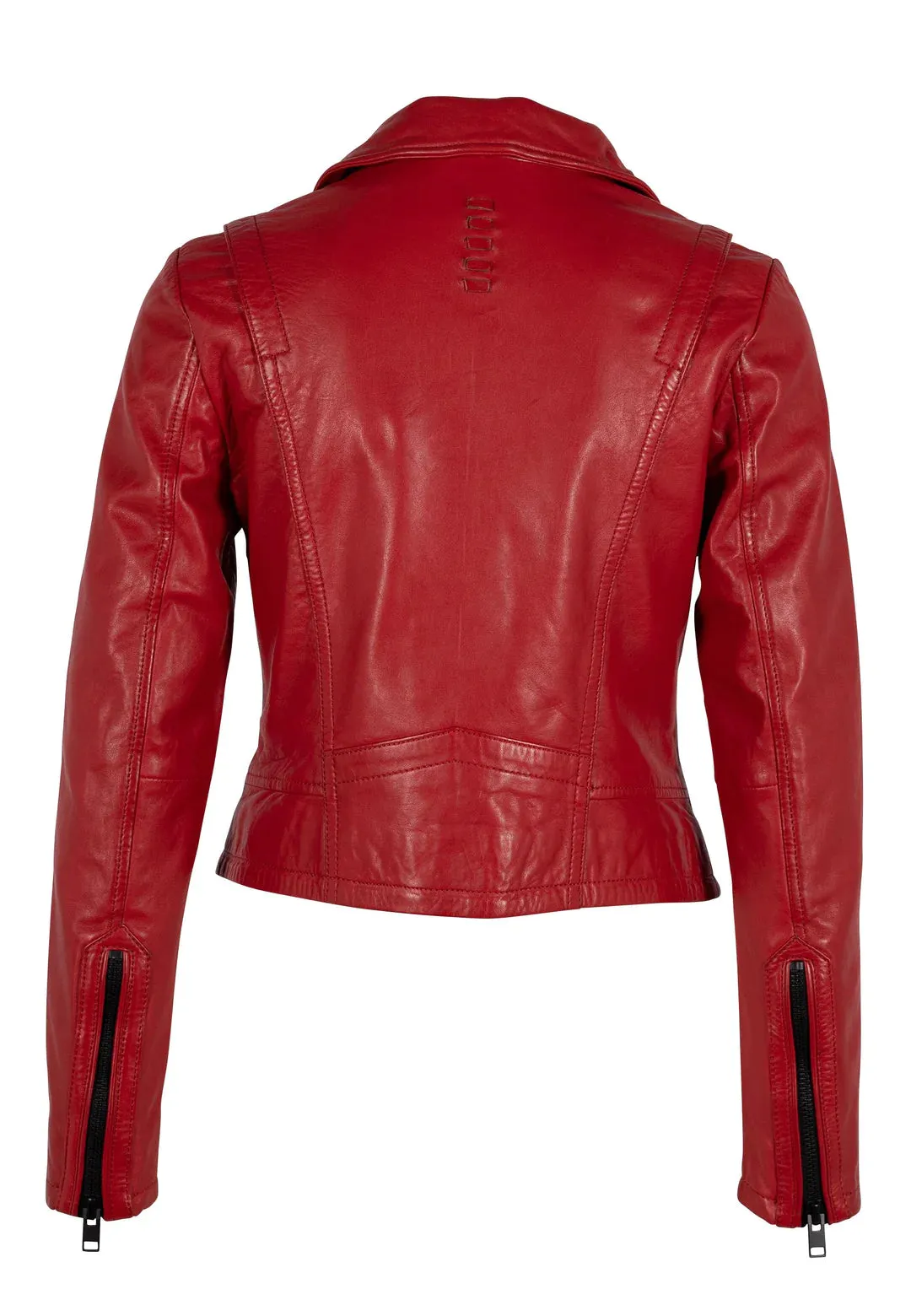 DALINA RED LEATHER JACKET